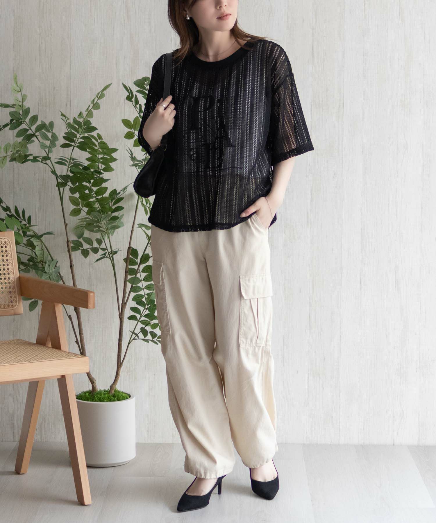 nAvy  メッシュレースTシャツ アンサンブル レディース商品画像-23