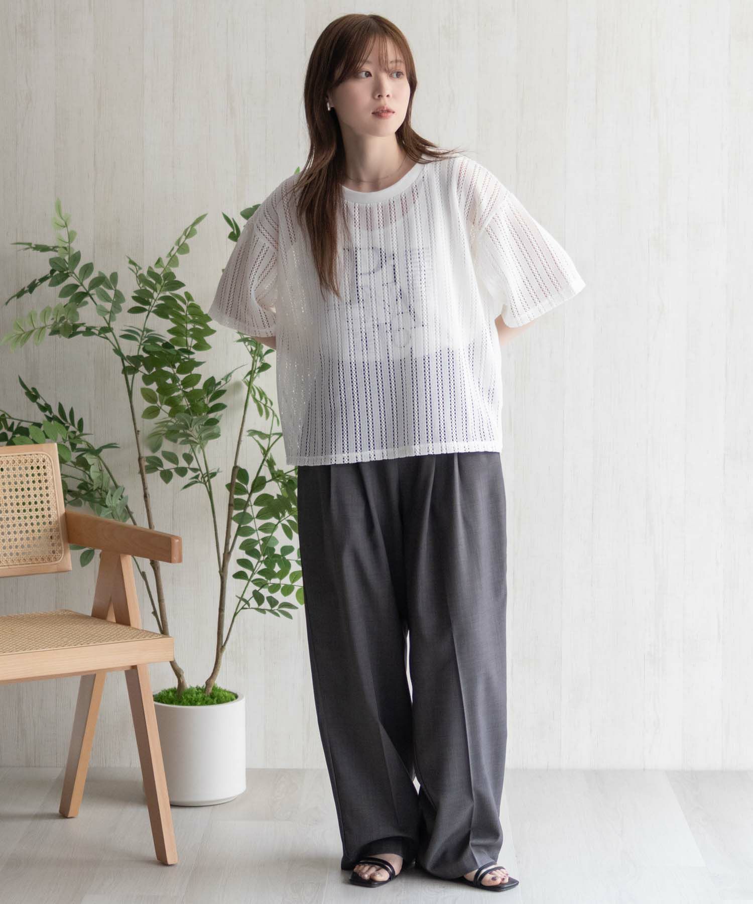 nAvy メッシュレースTシャツ アンサンブル レディース商品画像-34