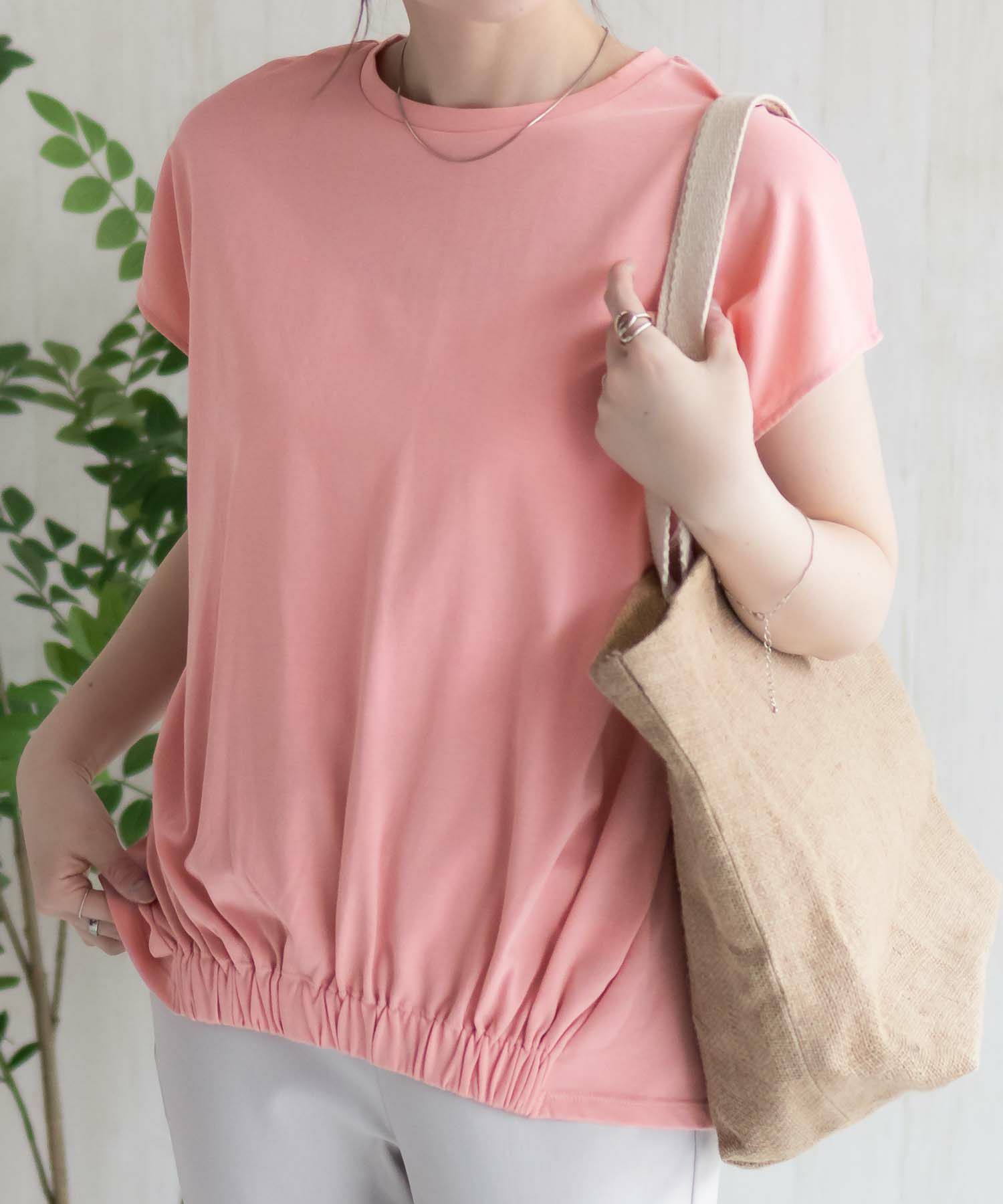 HusHusH  裾ゴムフレンチTシャツ レディース メール便 対応商品商品サムネイル-3
