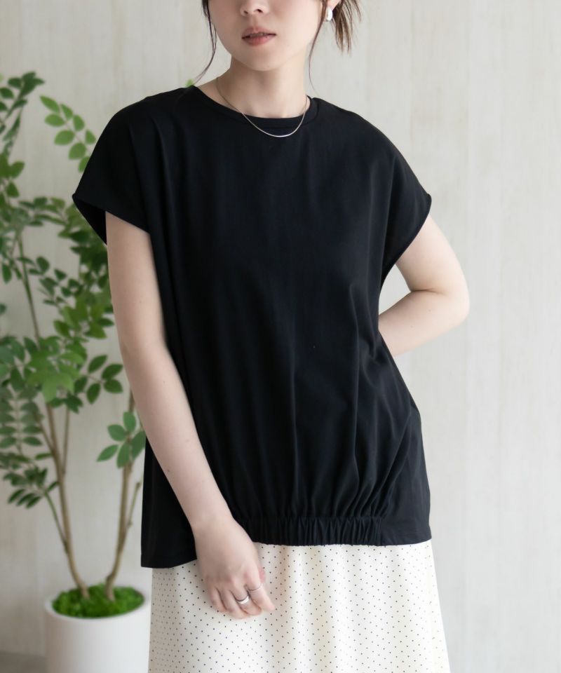 HusHusH  裾ゴムフレンチTシャツ レディース メール便 対応商品商品画像-4