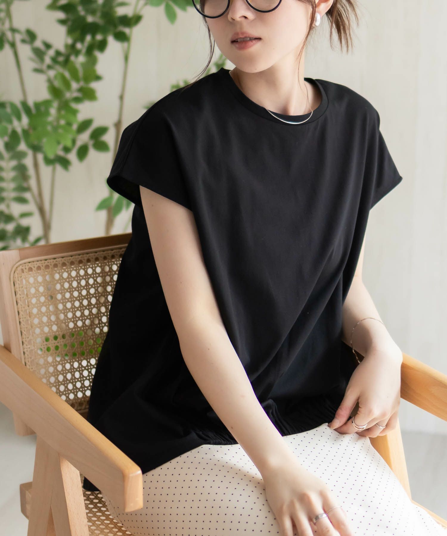 HusHusH  裾ゴムフレンチTシャツ レディース メール便 対応商品商品サムネイル-6