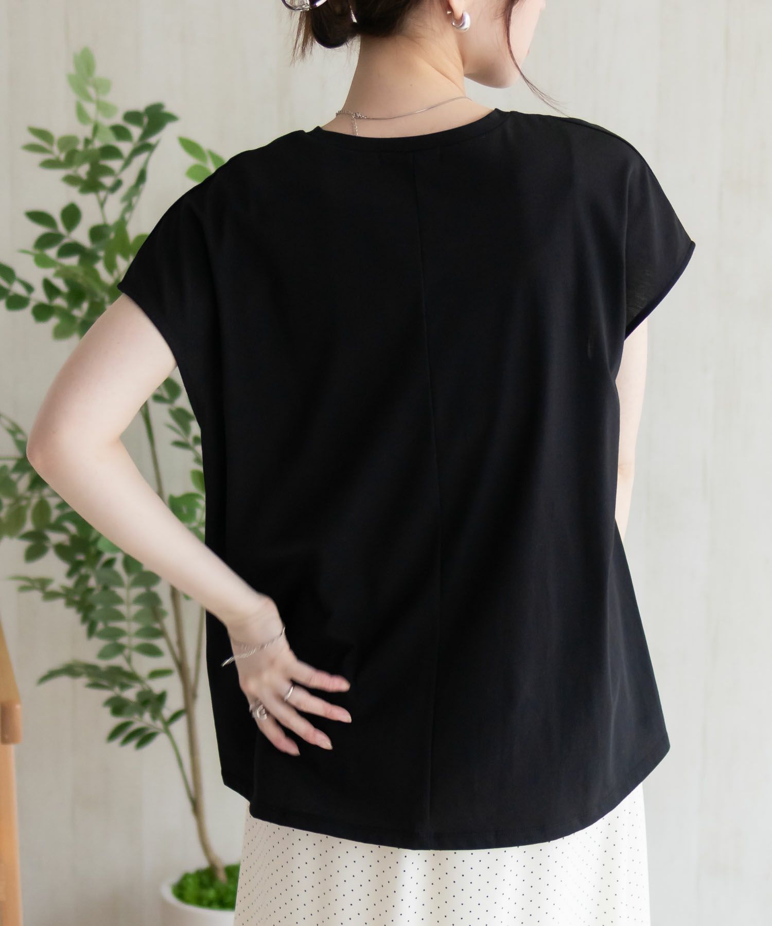 HusHusH 裾ゴムフレンチTシャツ レディース メール便 対応商品商品画像-9
