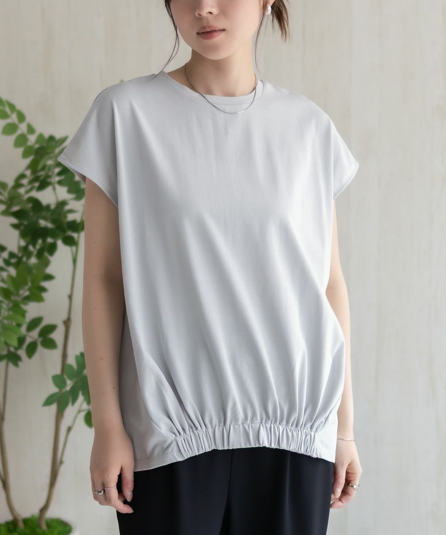 HusHusH 裾ゴムフレンチTシャツ レディース メール便 対応商品商品画像-11