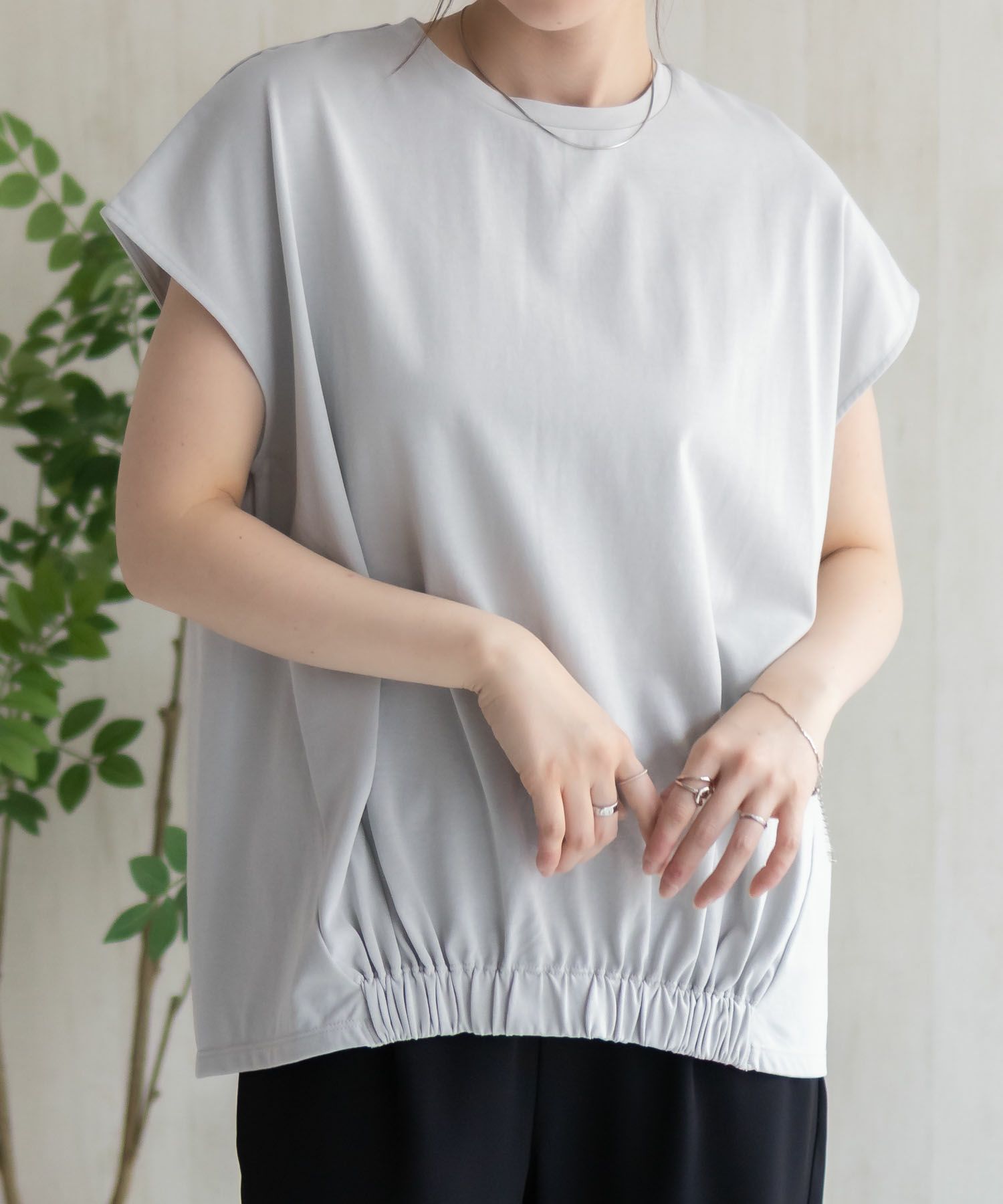 HusHusH  裾ゴムフレンチTシャツ レディース メール便 対応商品商品画像-12