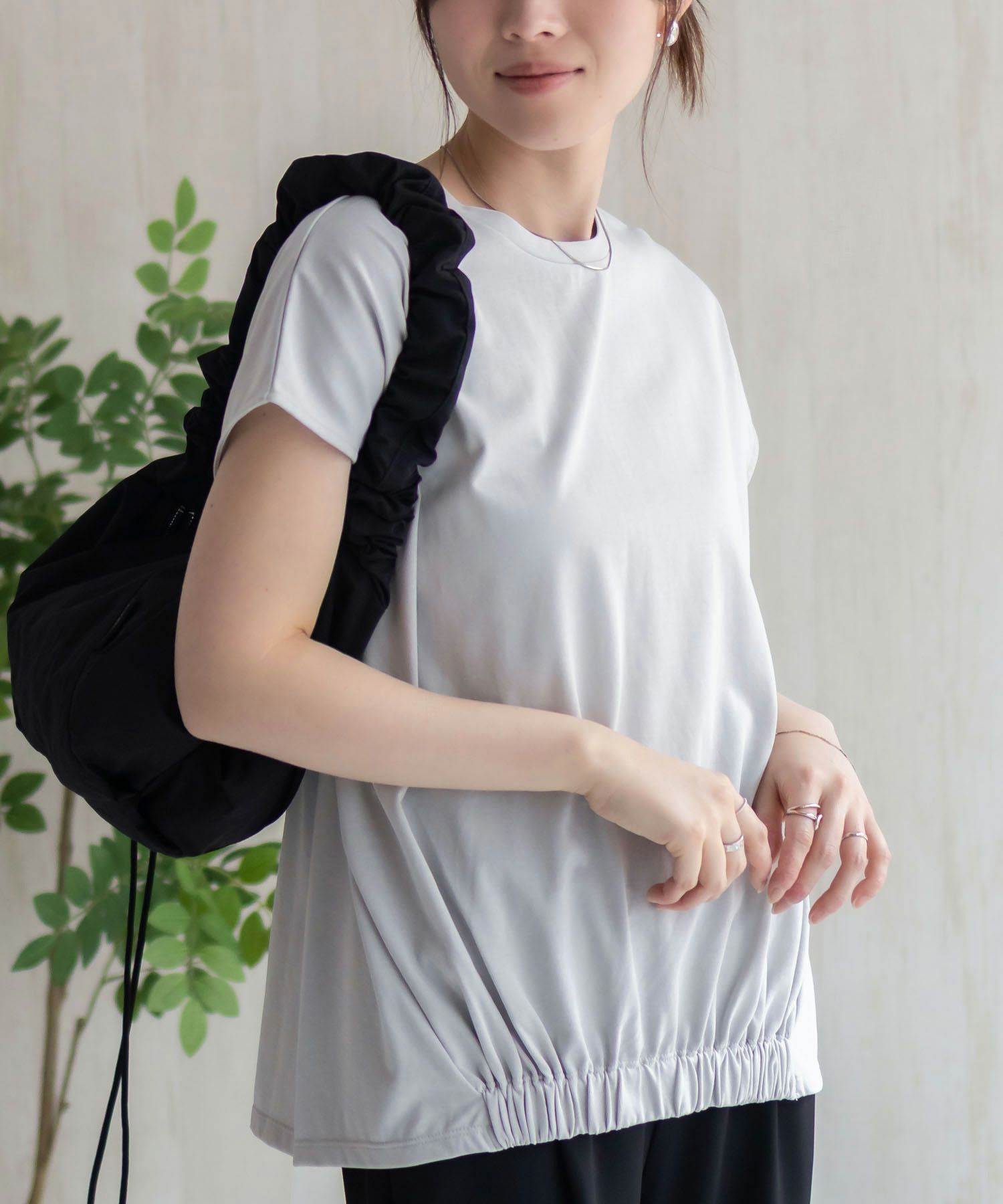 HusHusH  裾ゴムフレンチTシャツ レディース メール便 対応商品商品画像-13