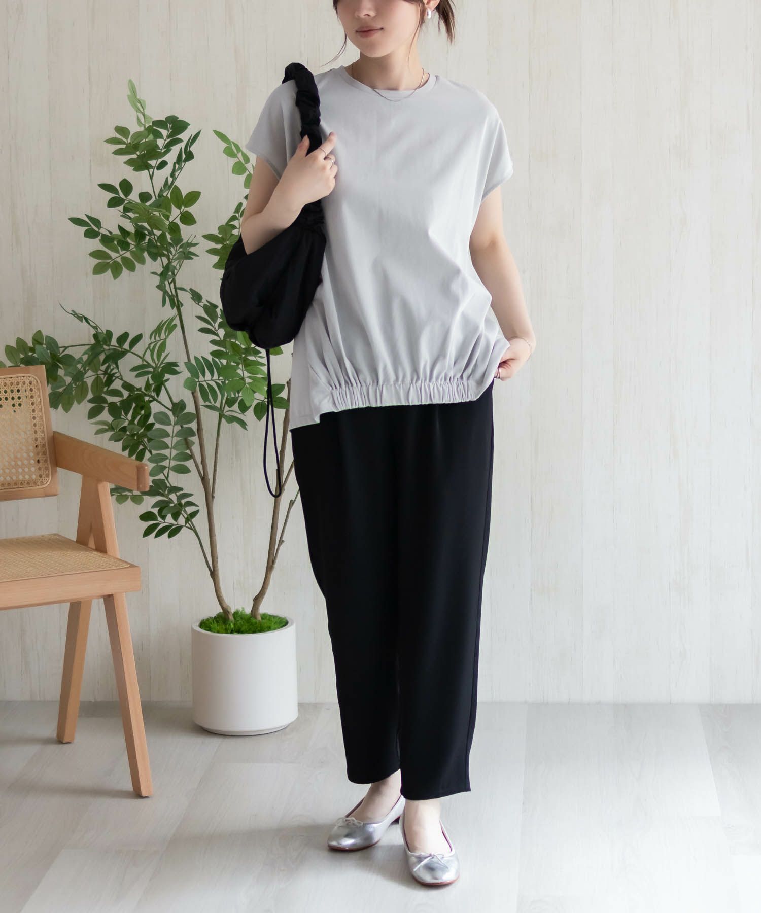 HusHusH  裾ゴムフレンチTシャツ レディース メール便 対応商品商品サムネイル-15
