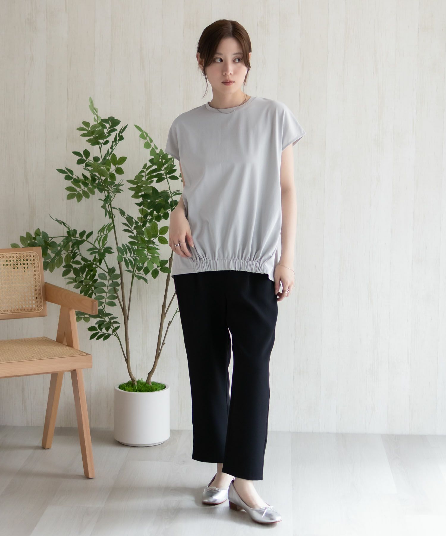 HusHusH  裾ゴムフレンチTシャツ レディース メール便 対応商品商品画像-30