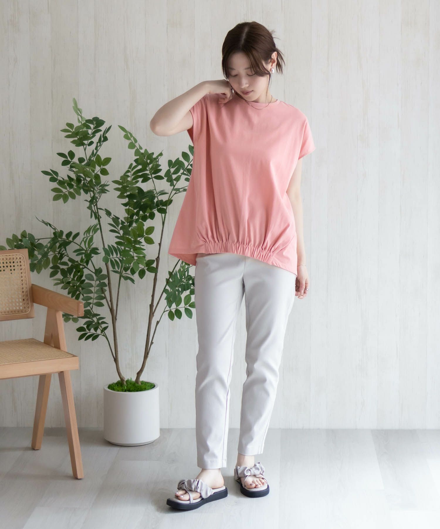 HusHusH 裾ゴムフレンチTシャツ レディース ネコポス 対応商品