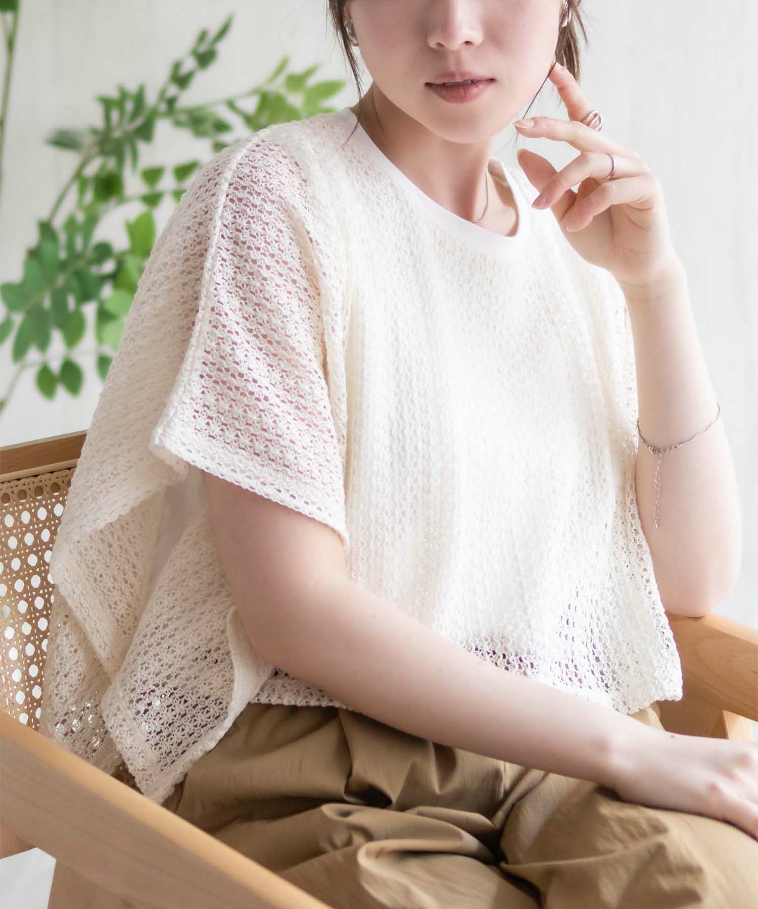 HusHusH  ケープ調Tシャツ レディース メール便 対応商品商品サムネイル-2