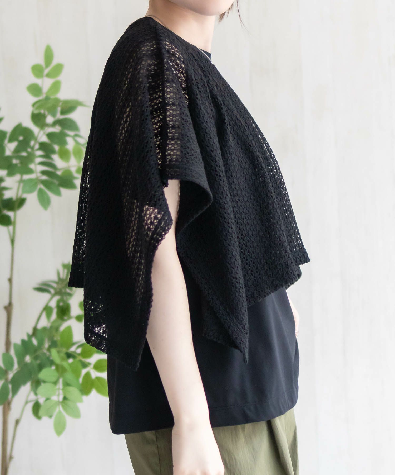 HusHusH  ケープ調Tシャツ レディース メール便 対応商品商品画像-7