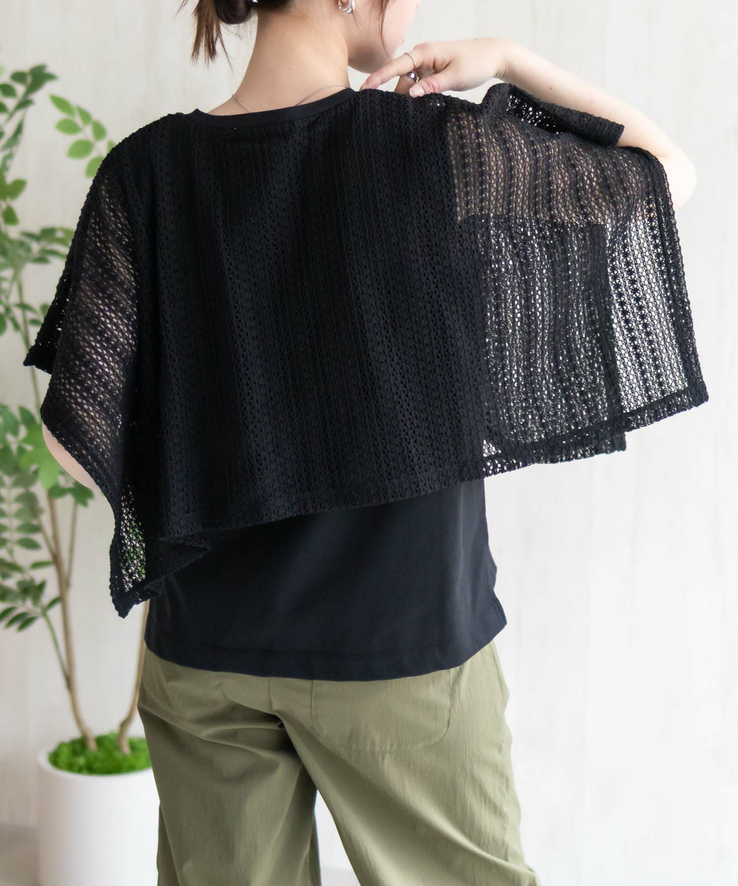 HusHusH ケープ調Tシャツ レディース メール便 対応商品商品画像-8