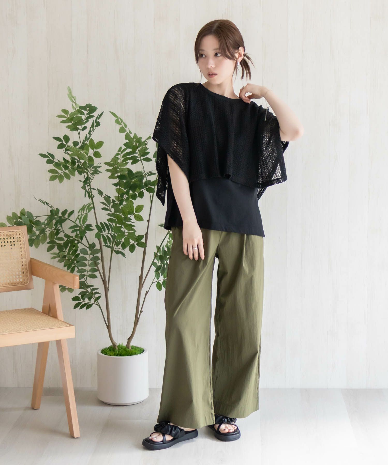 HusHusH  ケープ調Tシャツ レディース メール便 対応商品商品画像-26