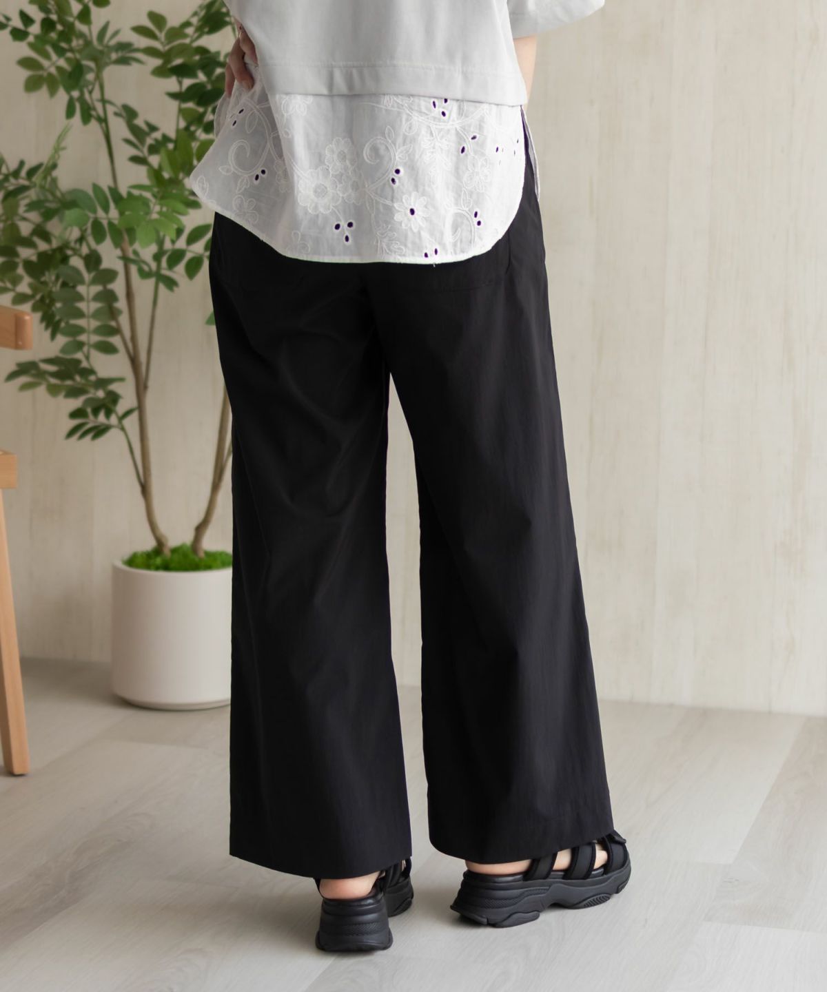 HusHusH ワイドパンツ レディース