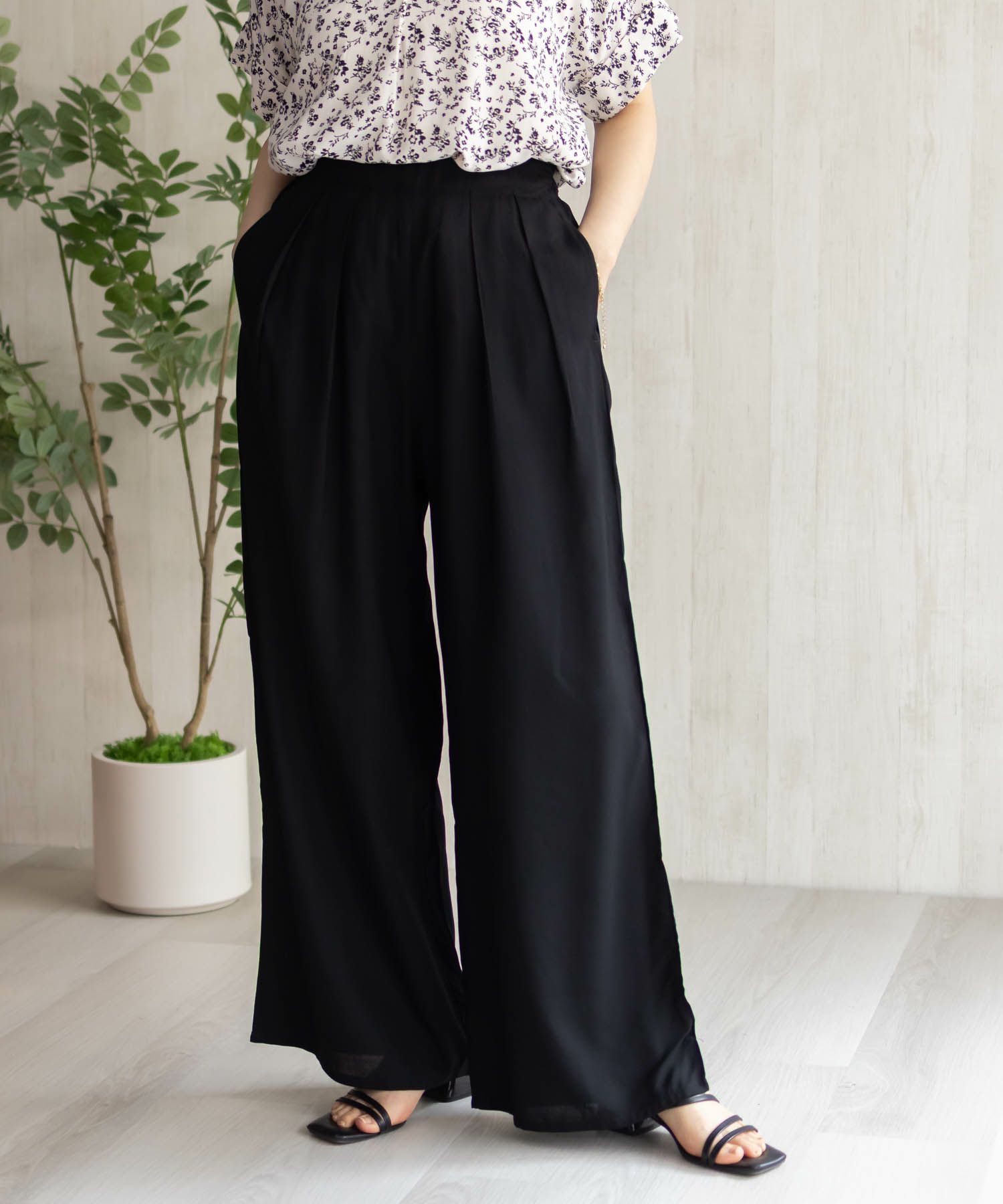 Howdy Marie  インドファブリック 総柄ワイドパンツ レディース商品画像-3