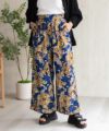 Howdy Marie インドファブリック 総柄ワイドパンツ レディース