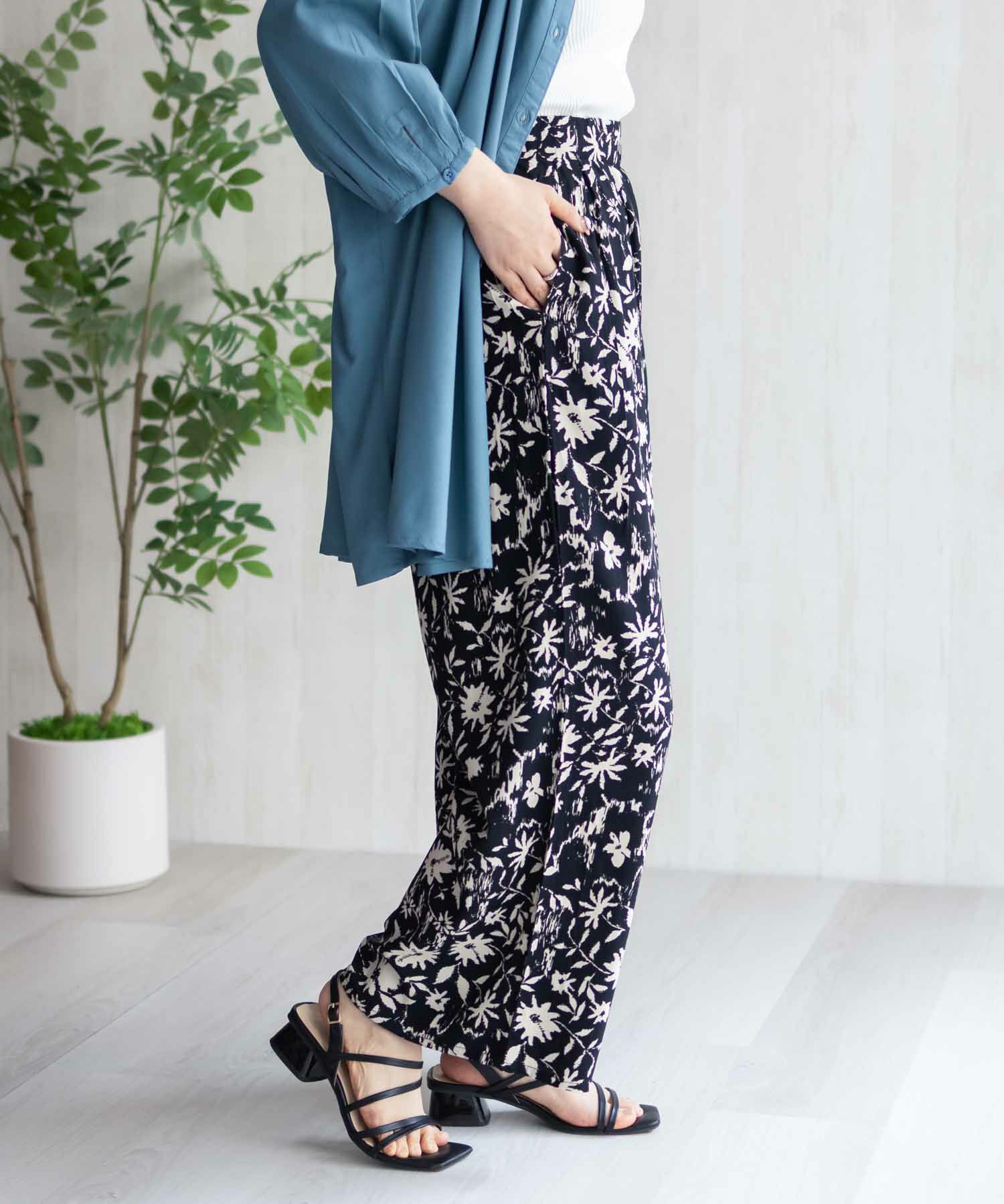 Howdy Marie  インドファブリック 総柄ワイドパンツ レディース商品画像-8