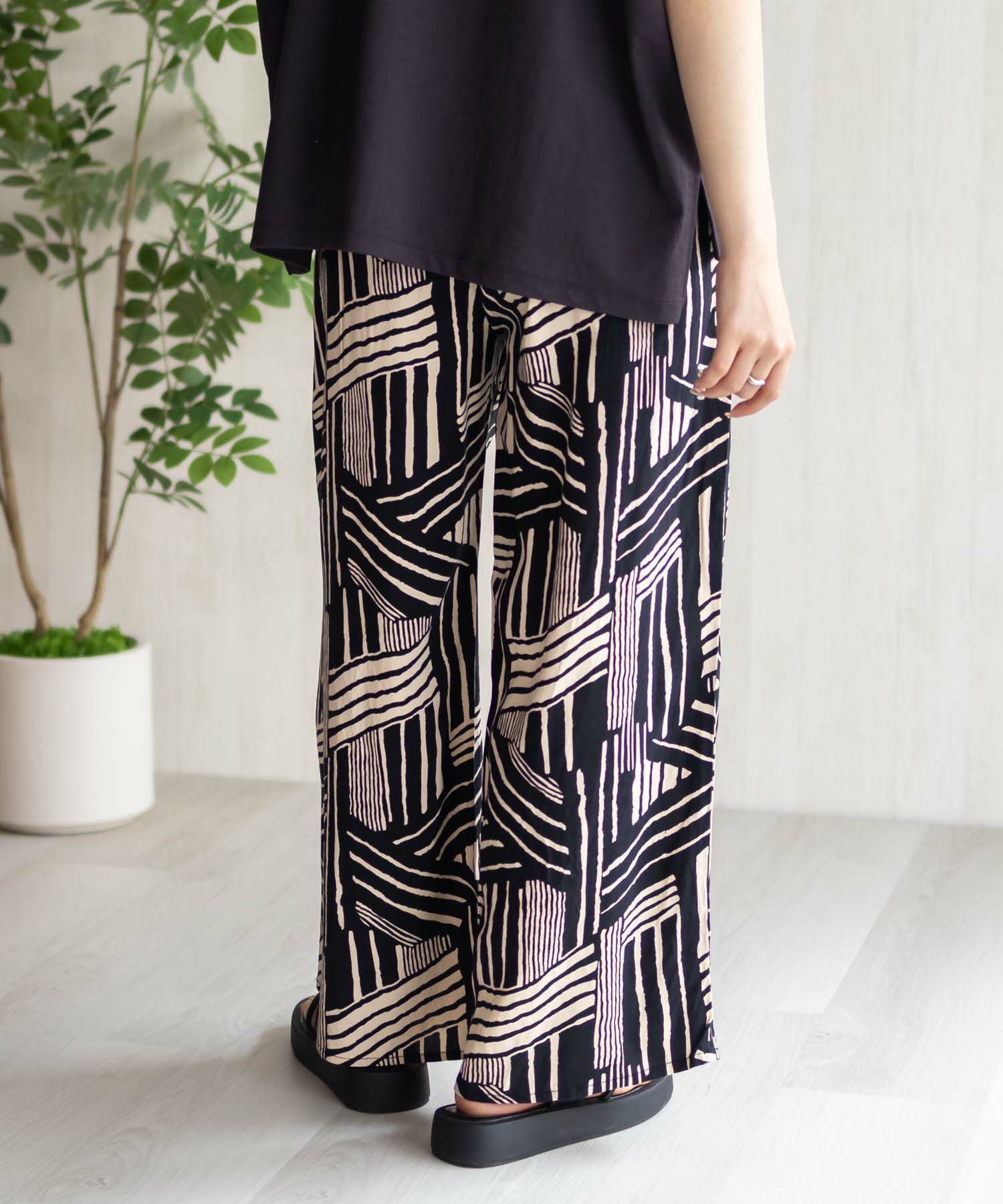 Howdy Marie  インドファブリック 総柄ワイドパンツ レディース商品画像-11