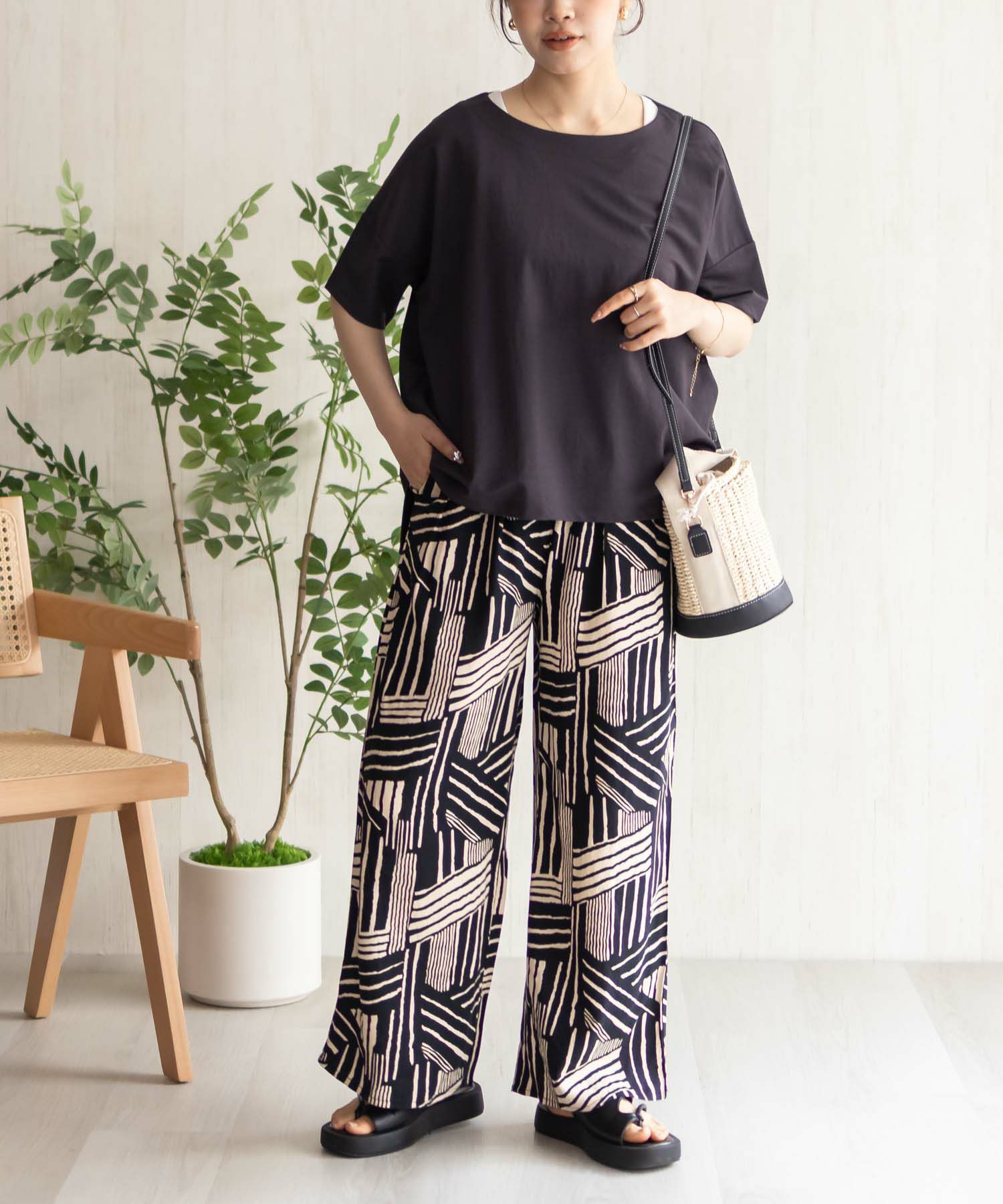 Howdy Marie  インドファブリック 総柄ワイドパンツ レディース商品画像-12