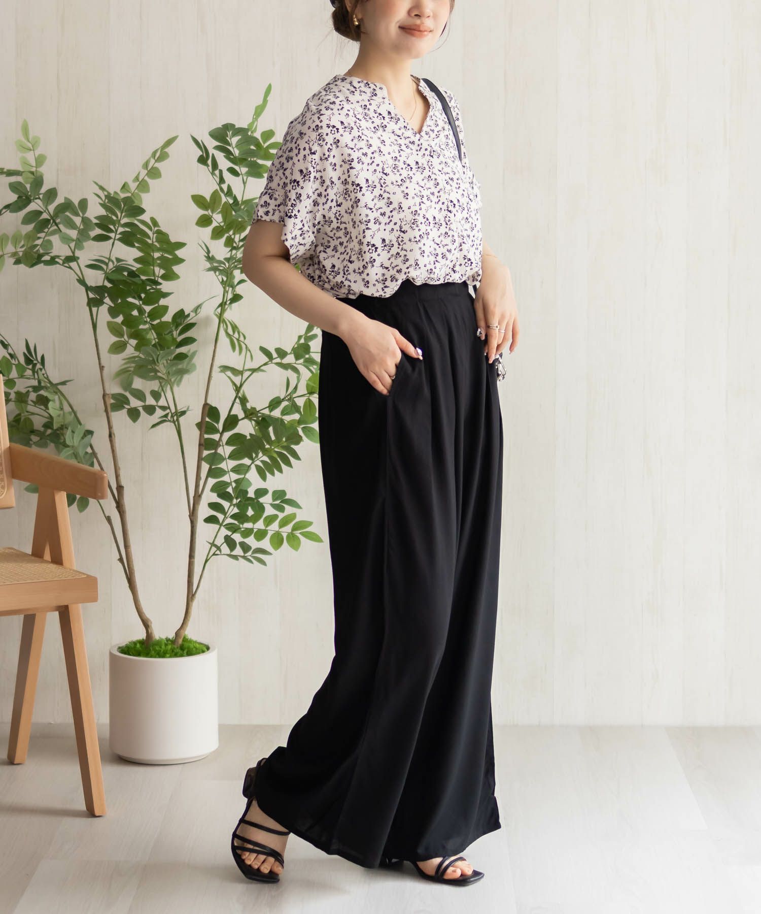 Howdy Marie  インドファブリック 総柄ワイドパンツ レディース商品画像-15