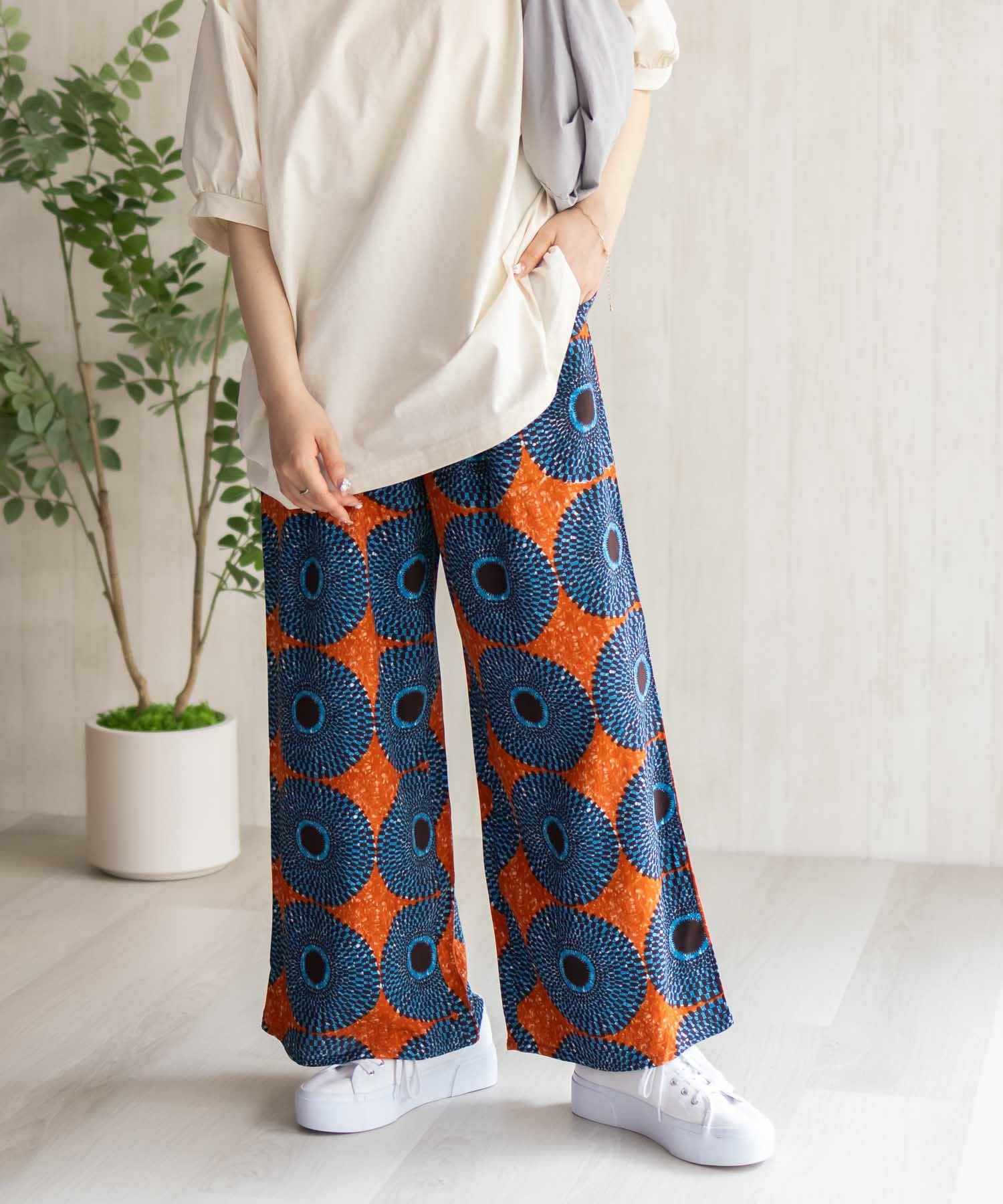 Howdy Marie  インドファブリック 総柄ワイドパンツ レディース商品画像-16