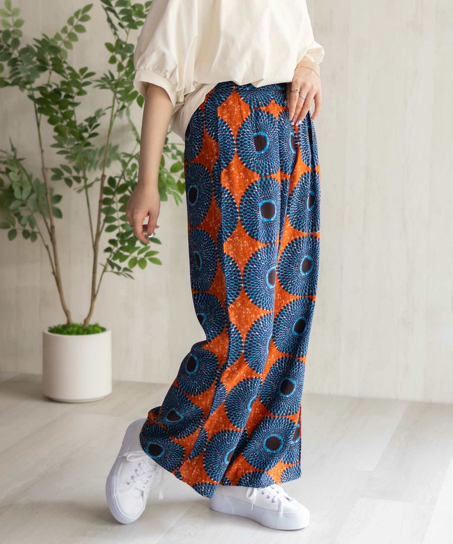 Howdy Marie  インドファブリック 総柄ワイドパンツ レディース商品画像-17