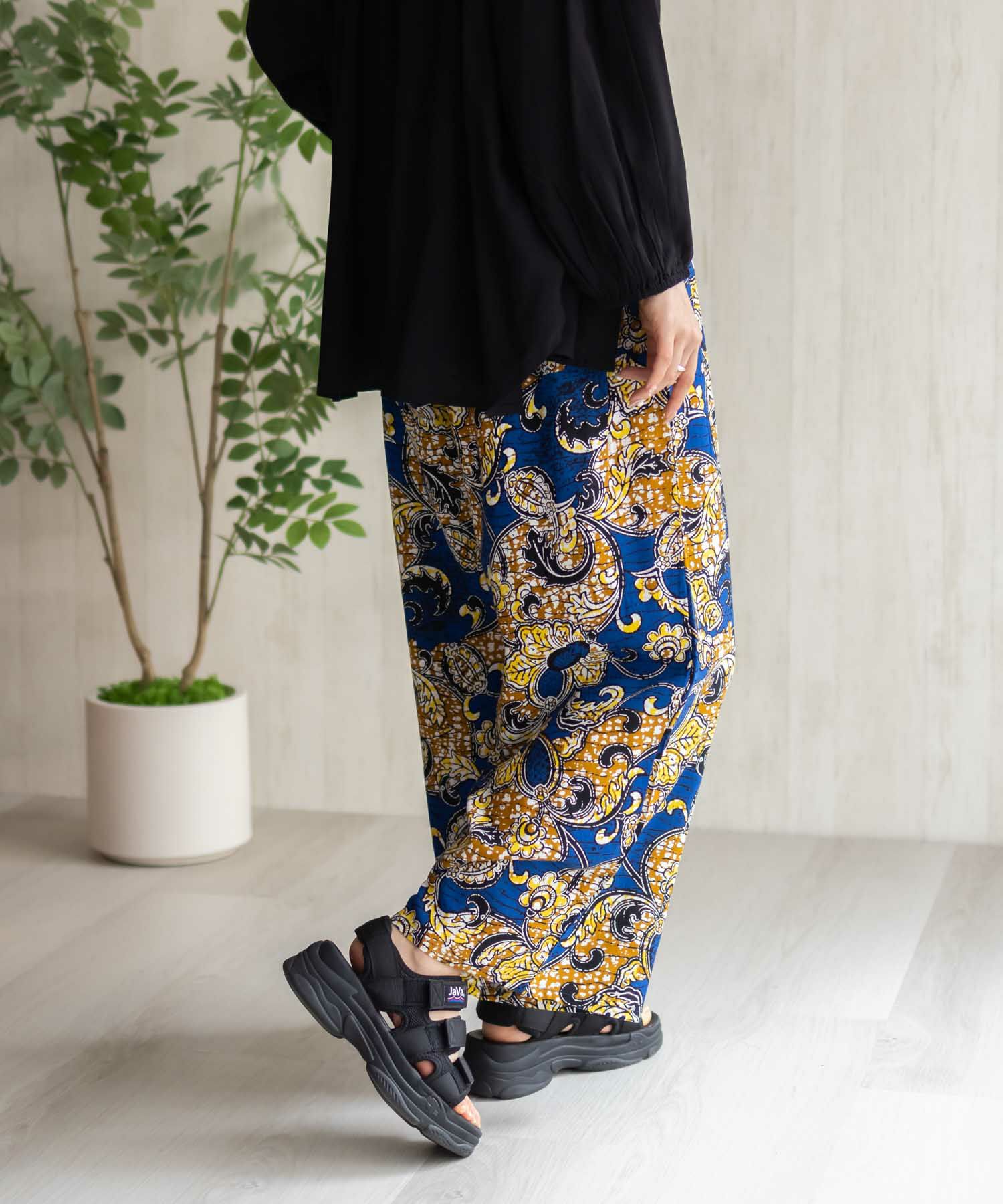 Howdy Marie  インドファブリック 総柄ワイドパンツ レディース商品画像-23