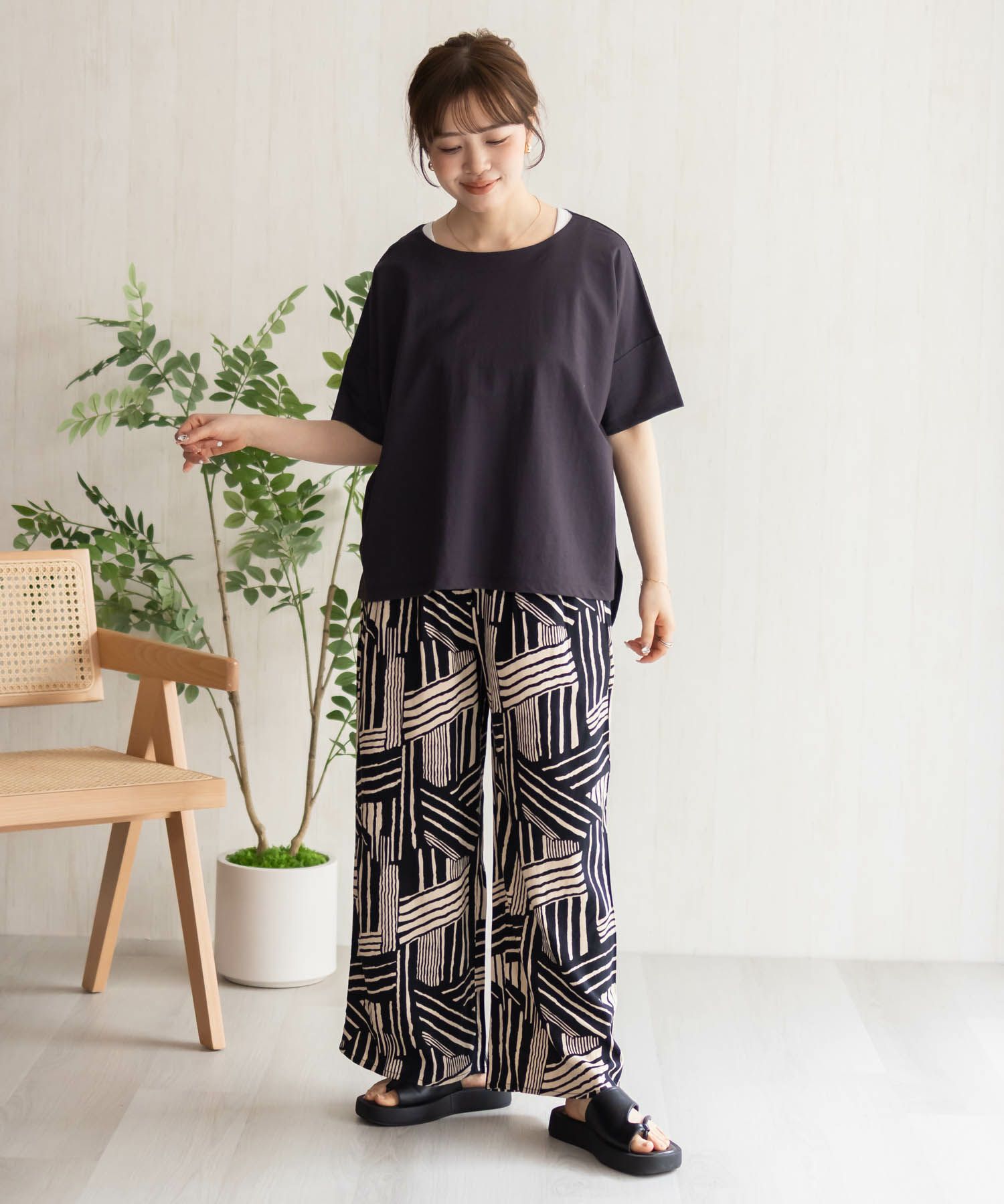 Howdy Marie  インドファブリック 総柄ワイドパンツ レディース商品画像-36