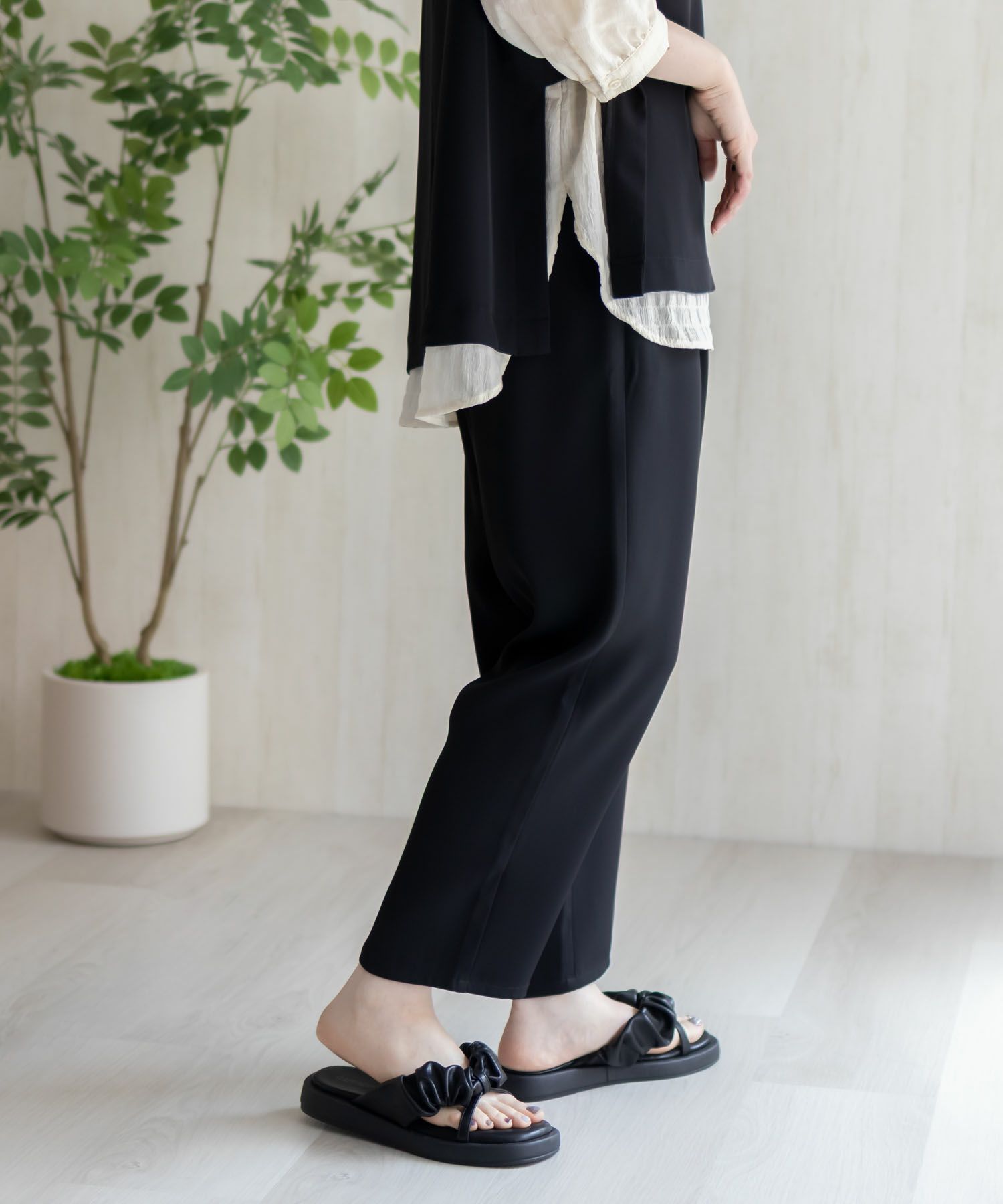 HusHusH 冷感テーパードパンツ レディース