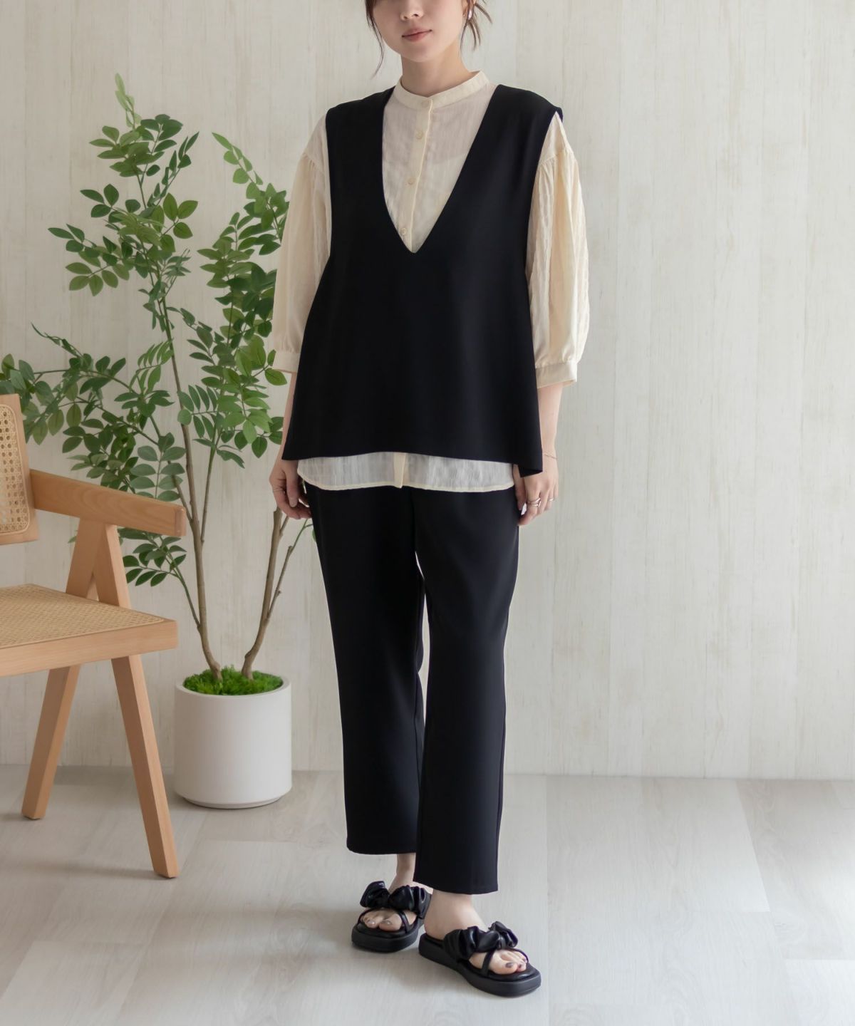 HusHusH 冷感テーパードパンツ レディース