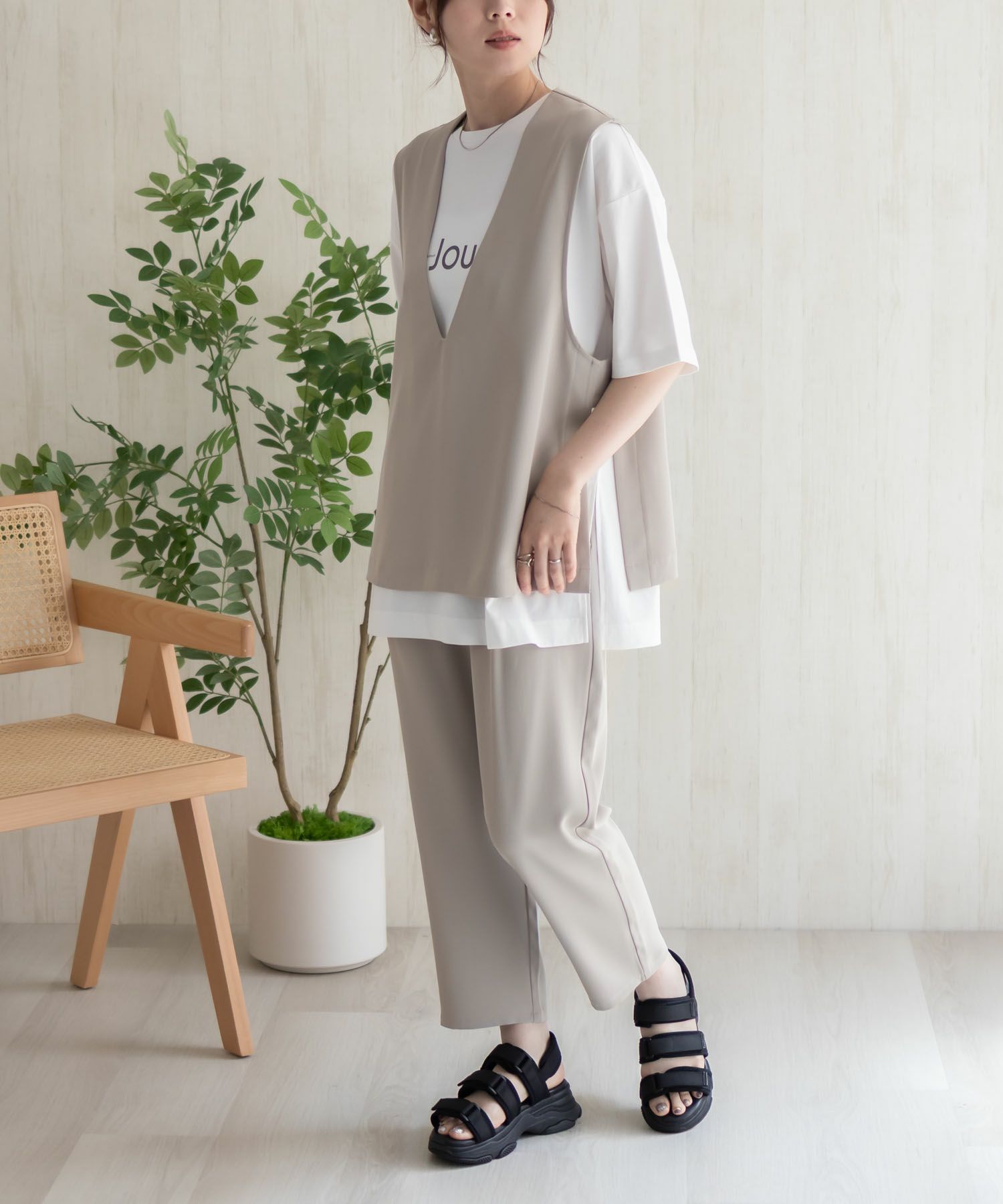 HusHusH  冷感テーパードパンツ レディース商品画像-12