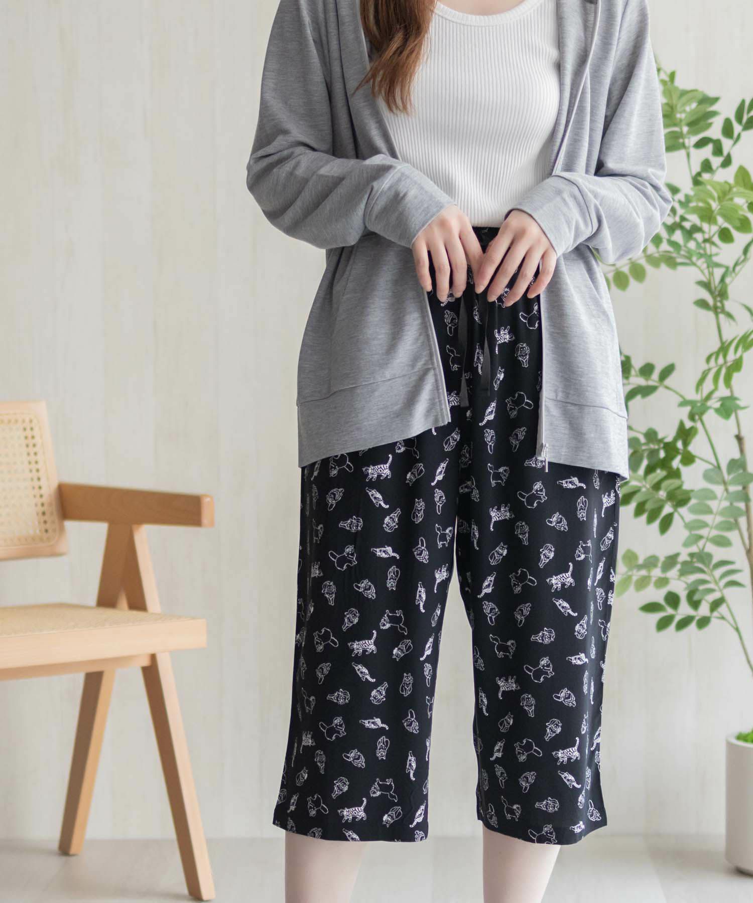 nAvy SARARI  レーヨンステテコ 総柄 レディース商品画像-5