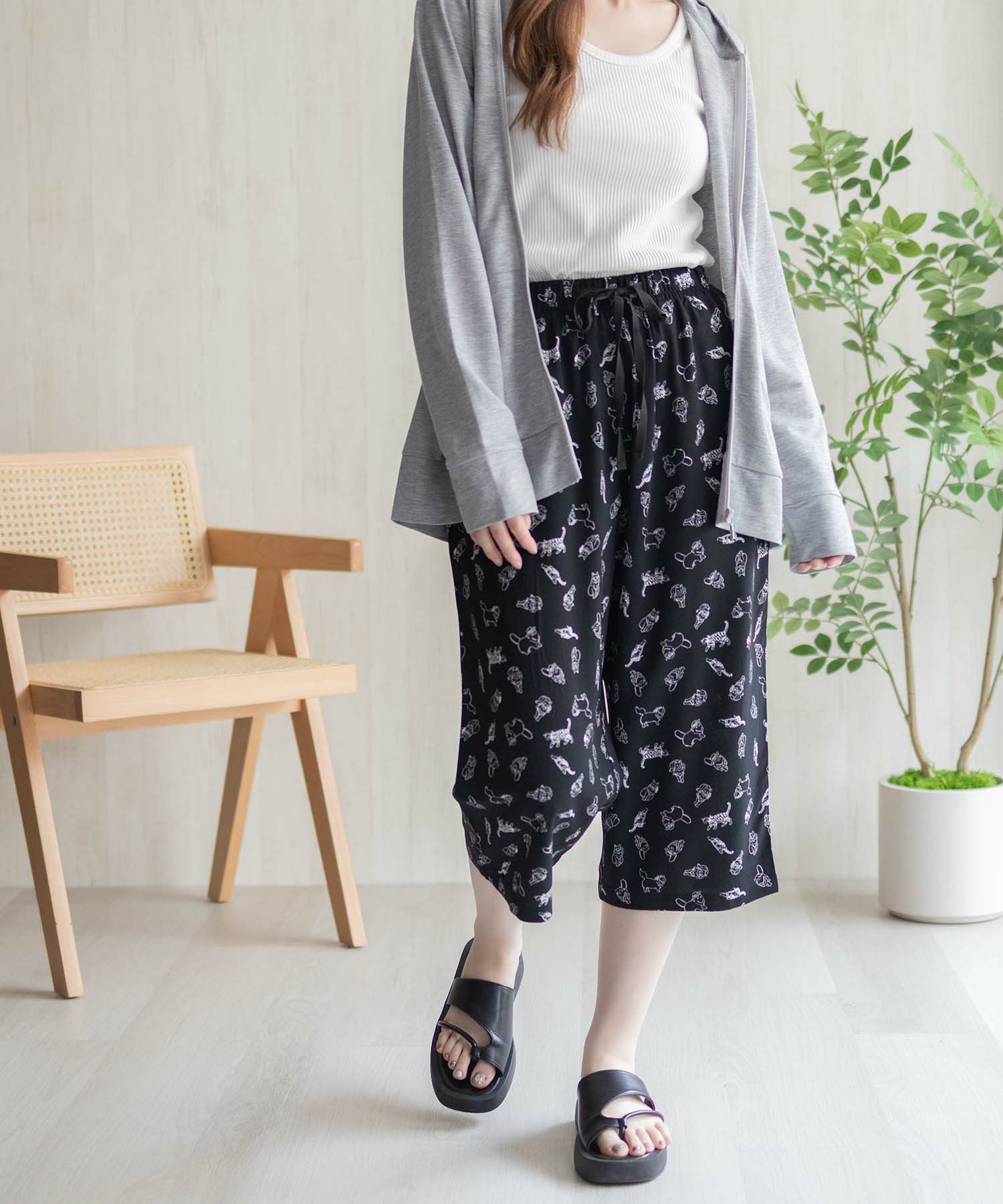 nAvy SARARI  レーヨンステテコ 総柄 レディース商品画像-7