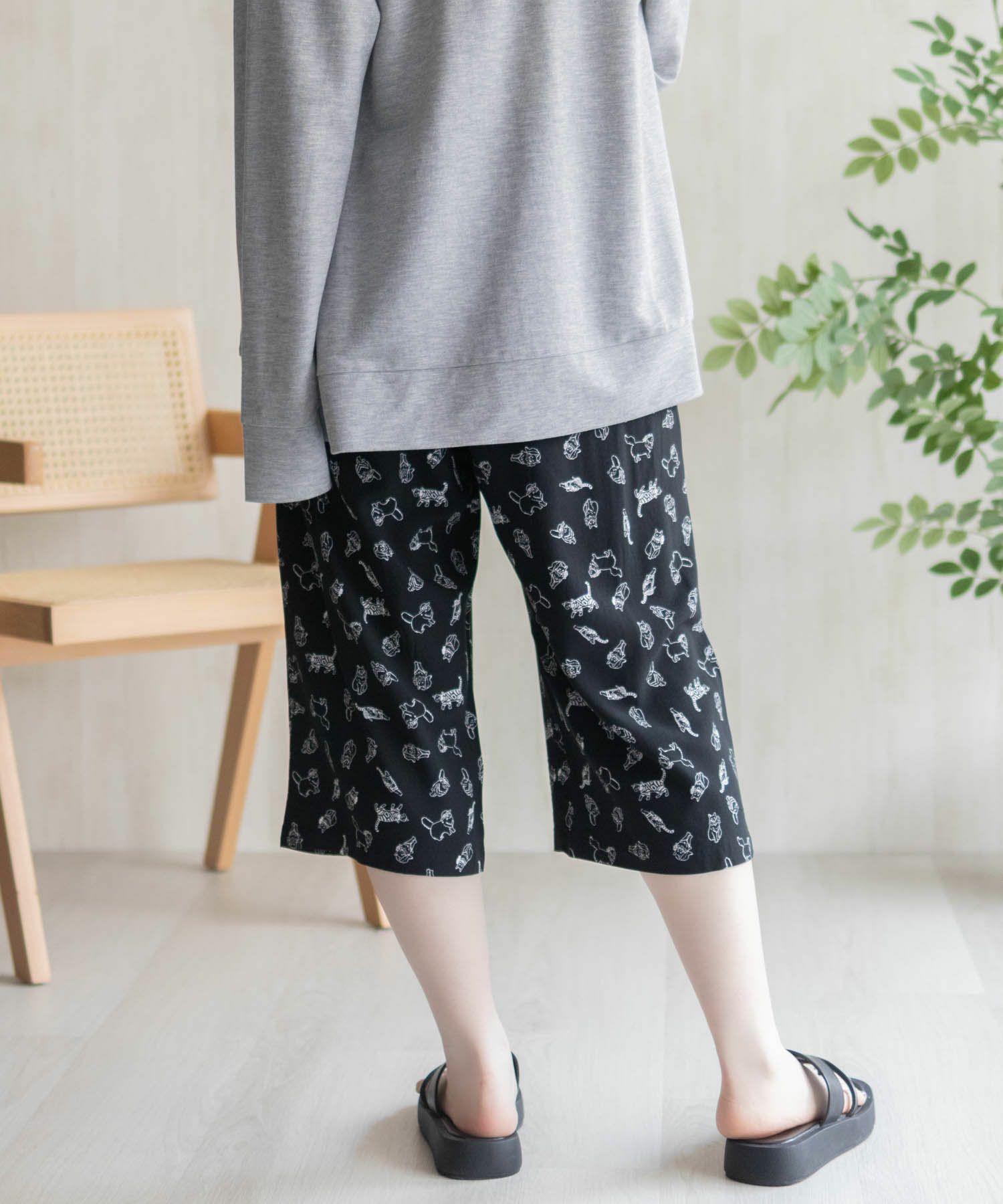 nAvy SARARI  レーヨンステテコ 総柄 レディース商品画像-9