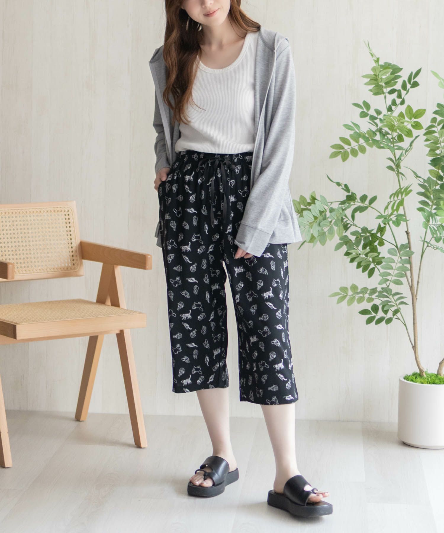 nAvy SARARI  レーヨンステテコ 総柄 レディース商品画像-10