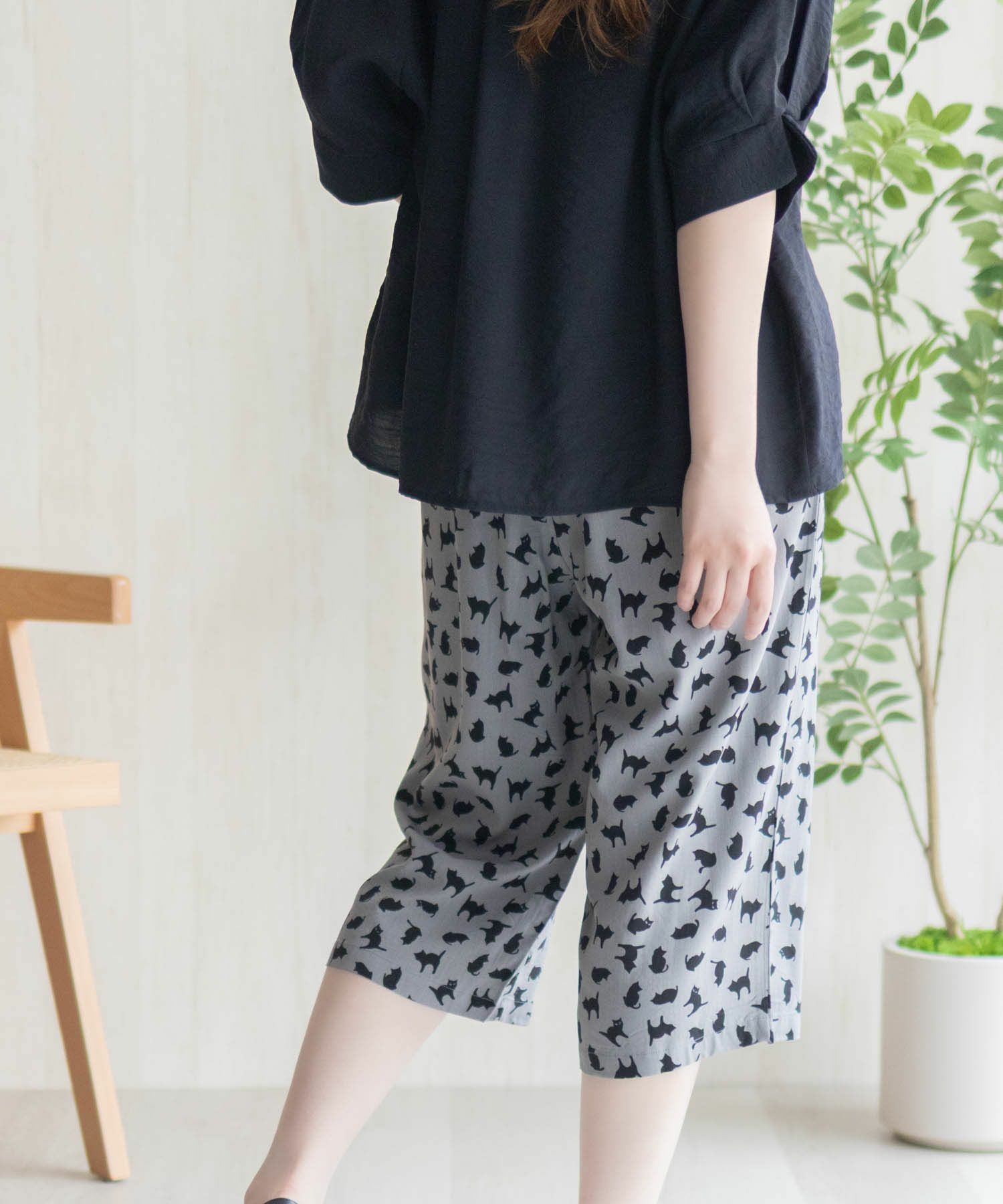 nAvy SARARI  レーヨンステテコ 総柄 レディース商品画像-13