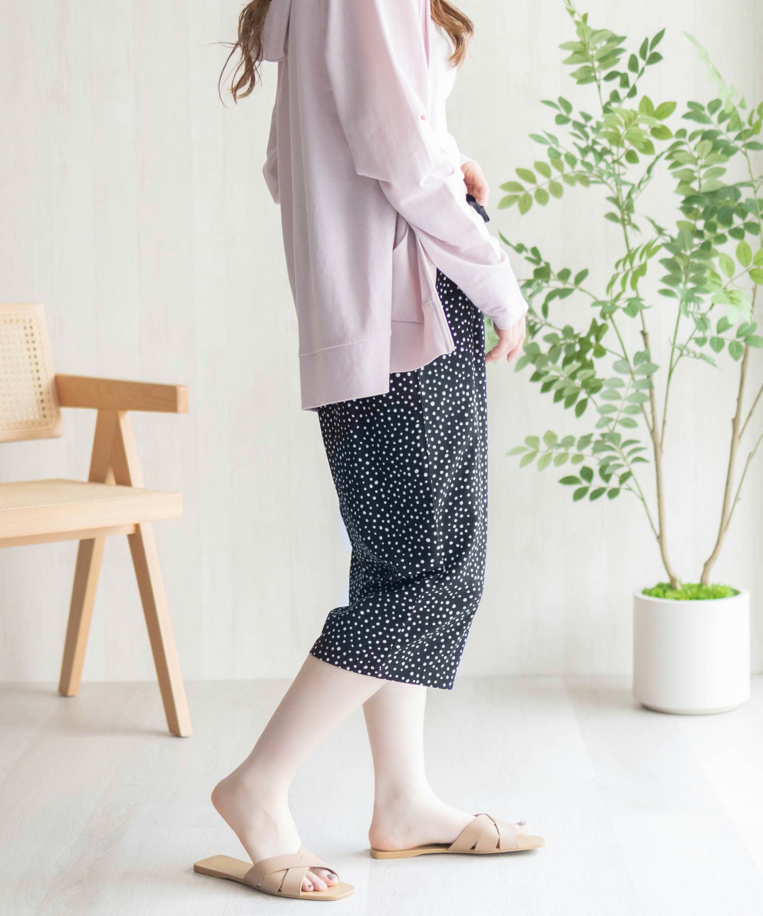 nAvy SARARI  レーヨンステテコ 総柄 レディース商品画像-17