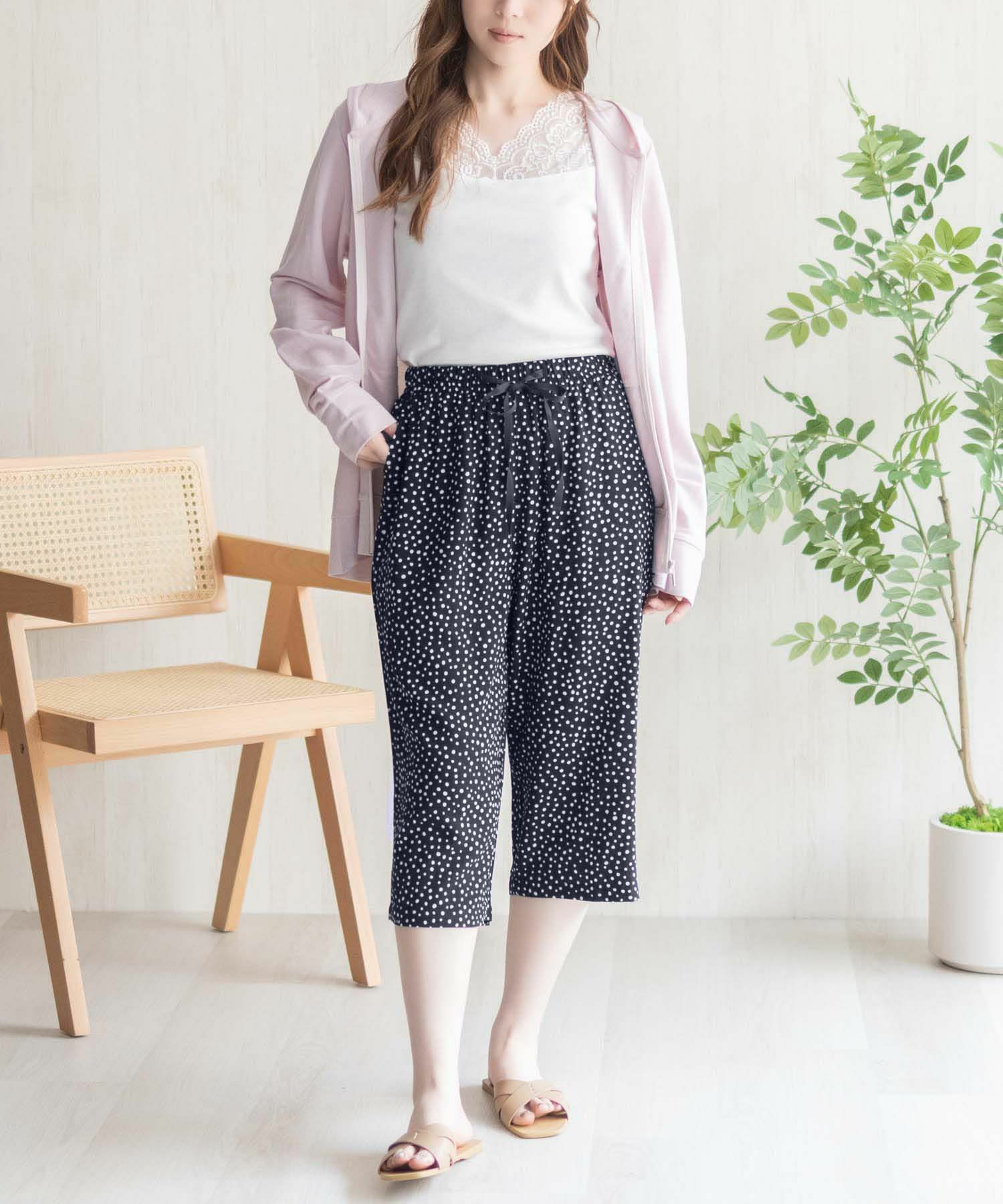 nAvy SARARI レーヨンステテコ 総柄 レディース