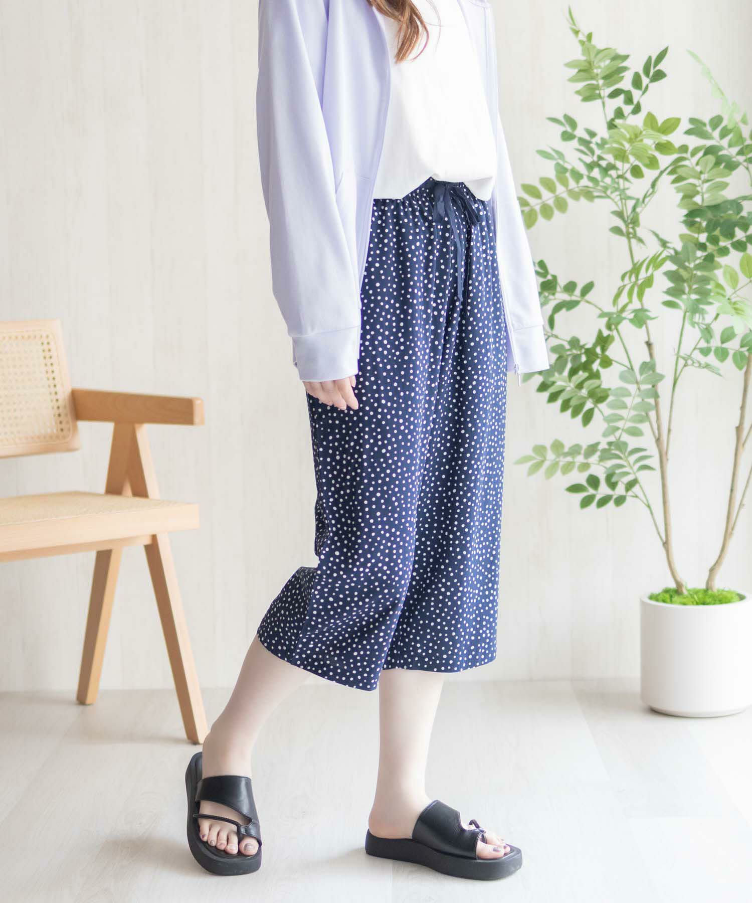 nAvy SARARI レーヨンステテコ 総柄 レディース