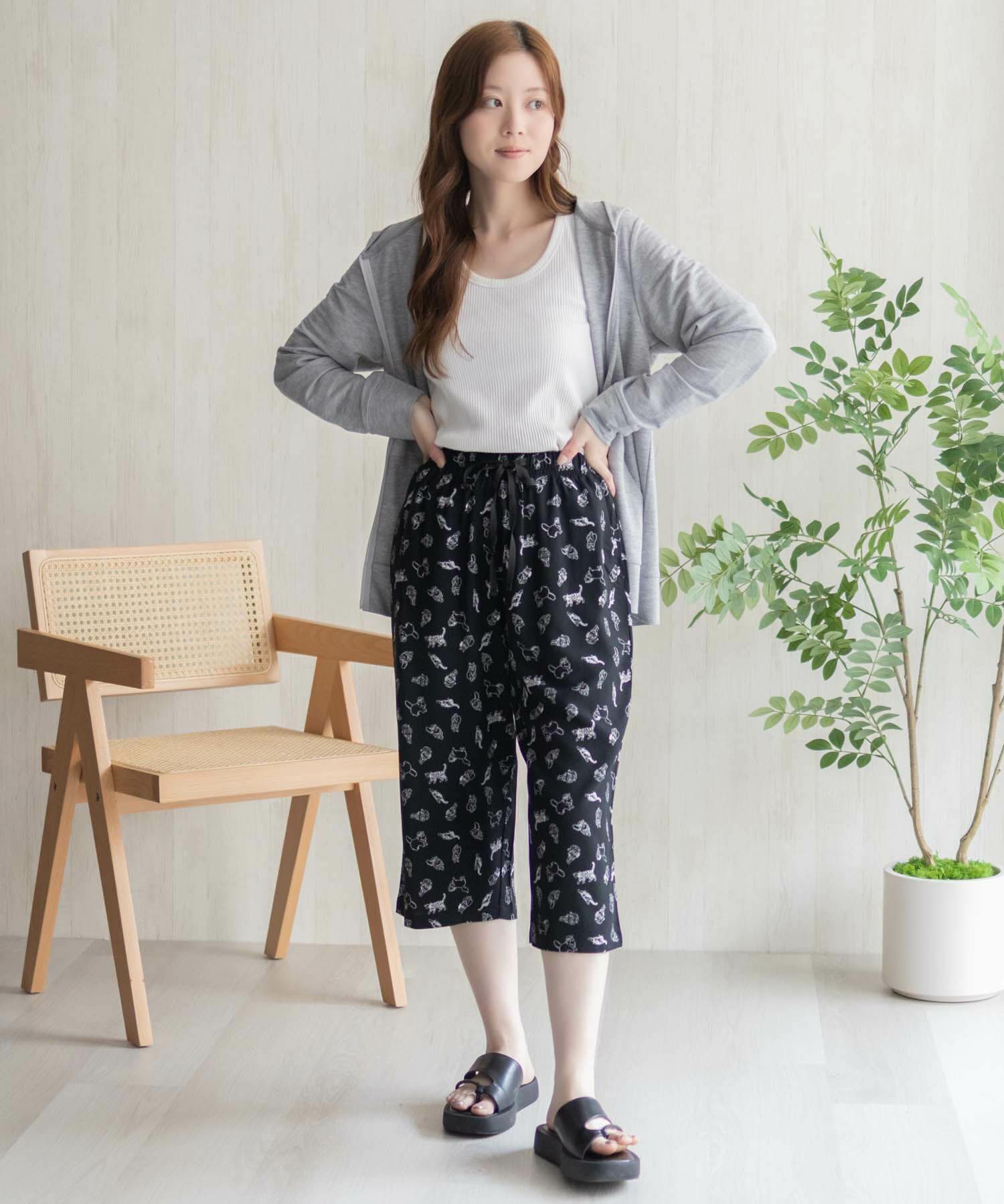 nAvy SARARI  レーヨンステテコ 総柄 レディース商品画像-37