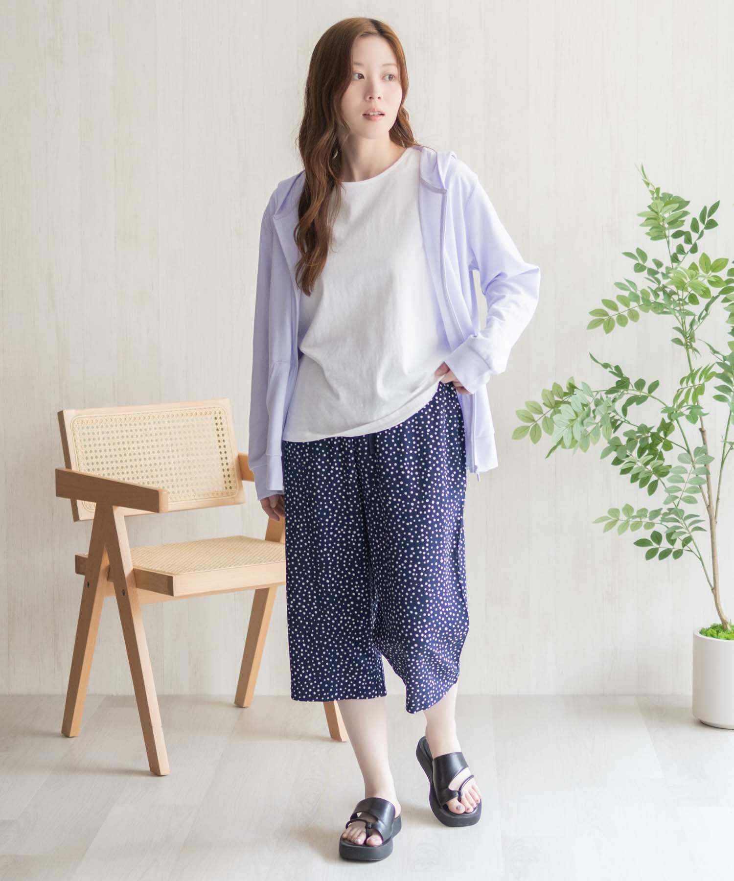 nAvy SARARI レーヨンステテコ 総柄 レディース