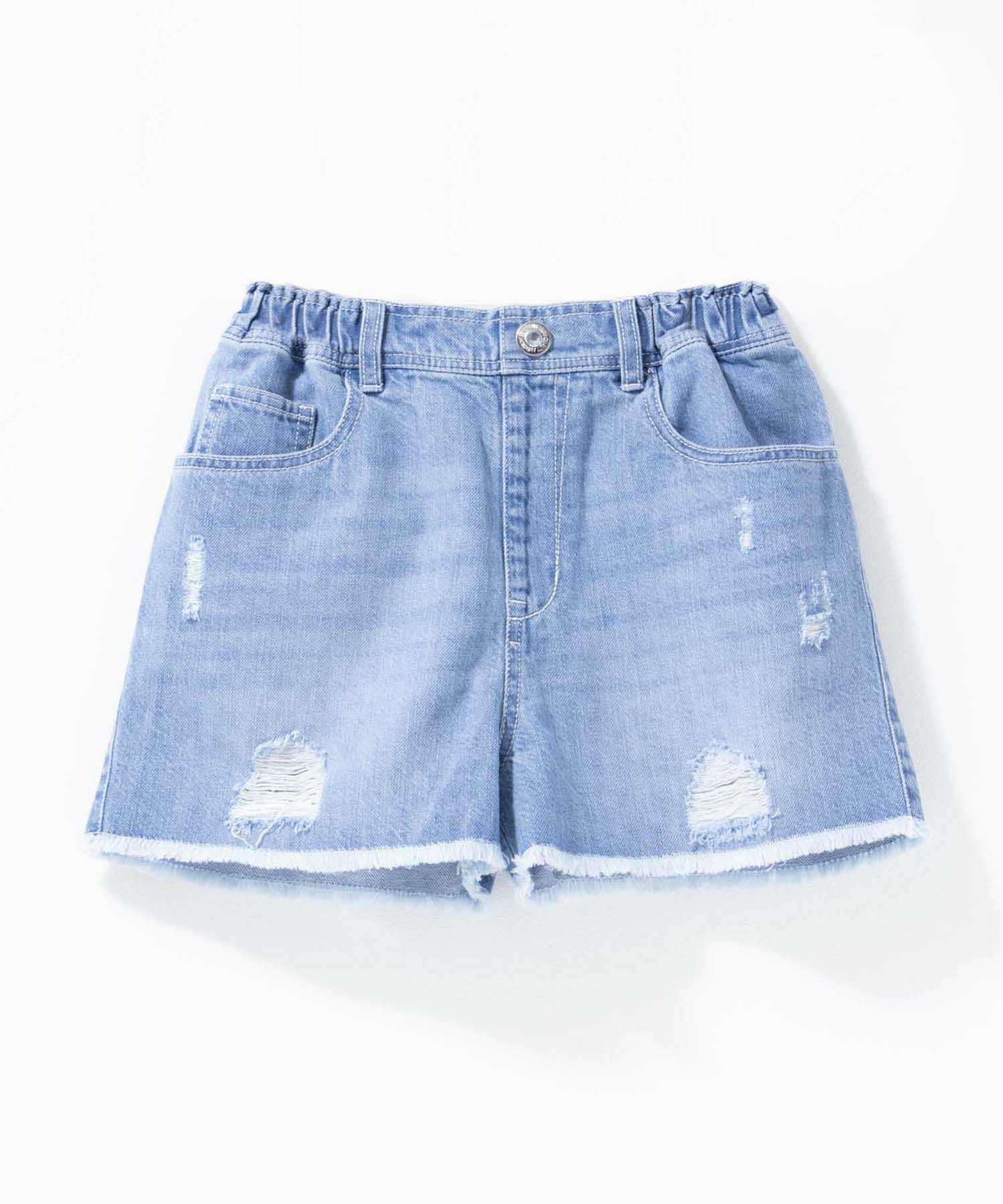 RICH MIX  デニムダメージショートパンツ キッズ商品画像-1