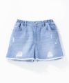 RICH MIX  デニムダメージショートパンツ キッズ商品サムネイル-1