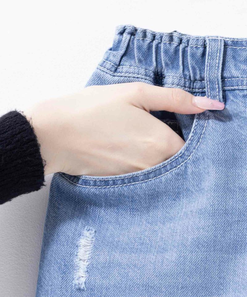 RICH MIX  デニムダメージショートパンツ キッズ商品画像-5