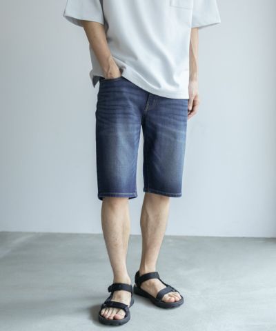 NAVY  毎日はきたくなるデニム「マイデニ」 ショートパンツ メンズ