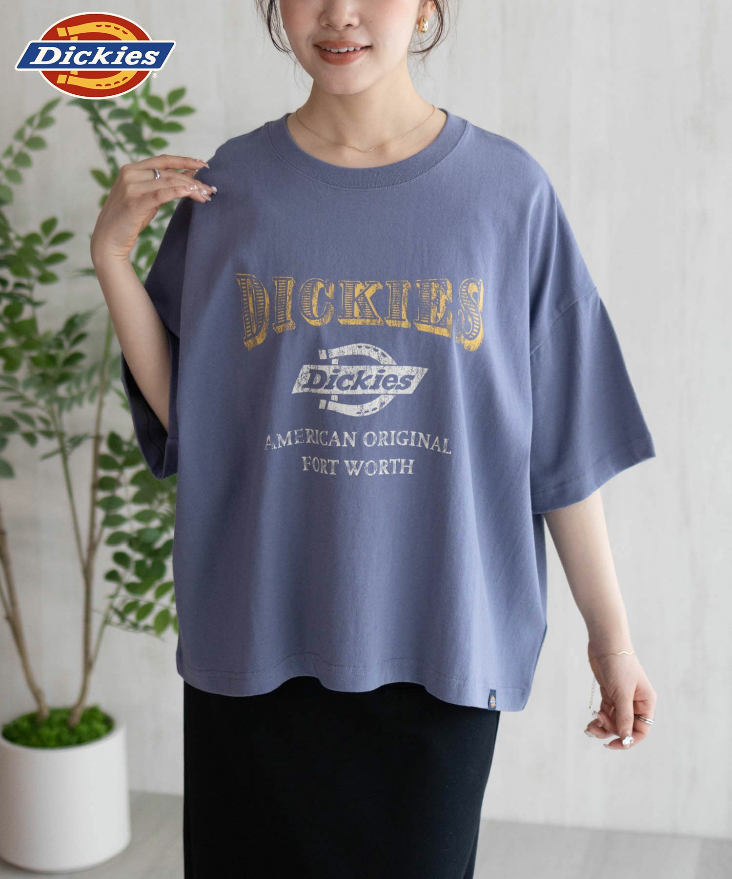 Dickies バイオ加工カレッジTシャツ レディース メール便 対応商品商品サムネイル-1