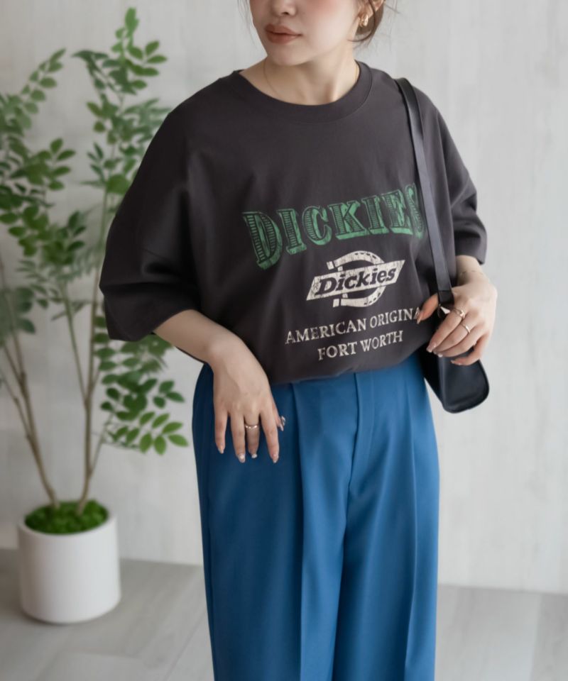 Dickies  バイオ加工カレッジTシャツ レディース ネコポス 対応商品商品画像-2