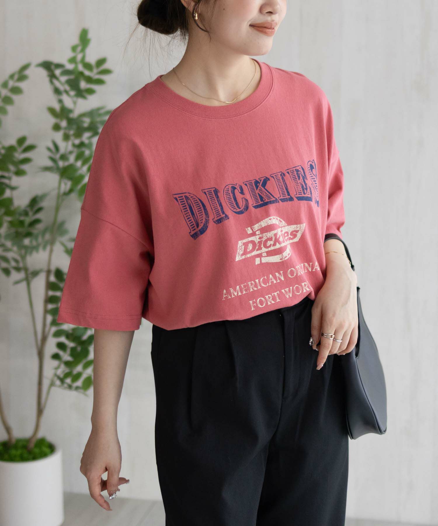Dickies バイオ加工カレッジTシャツ レディース メール便 対応商品商品画像-3