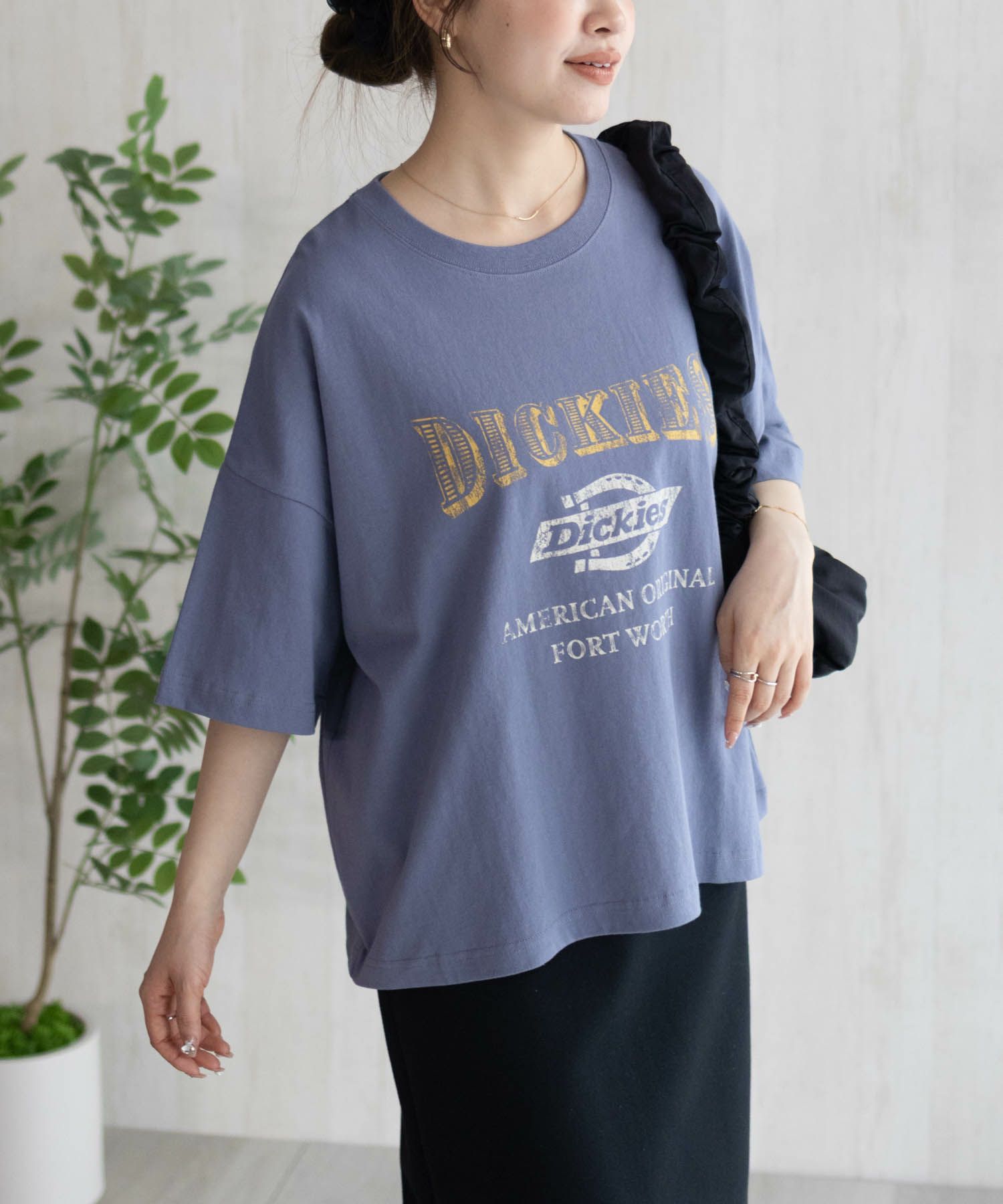 Dickies バイオ加工カレッジTシャツ レディース メール便 対応商品商品画像-5
