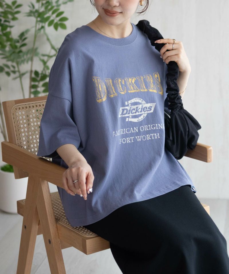 Dickies バイオ加工カレッジTシャツ レディース メール便 対応商品商品画像-6