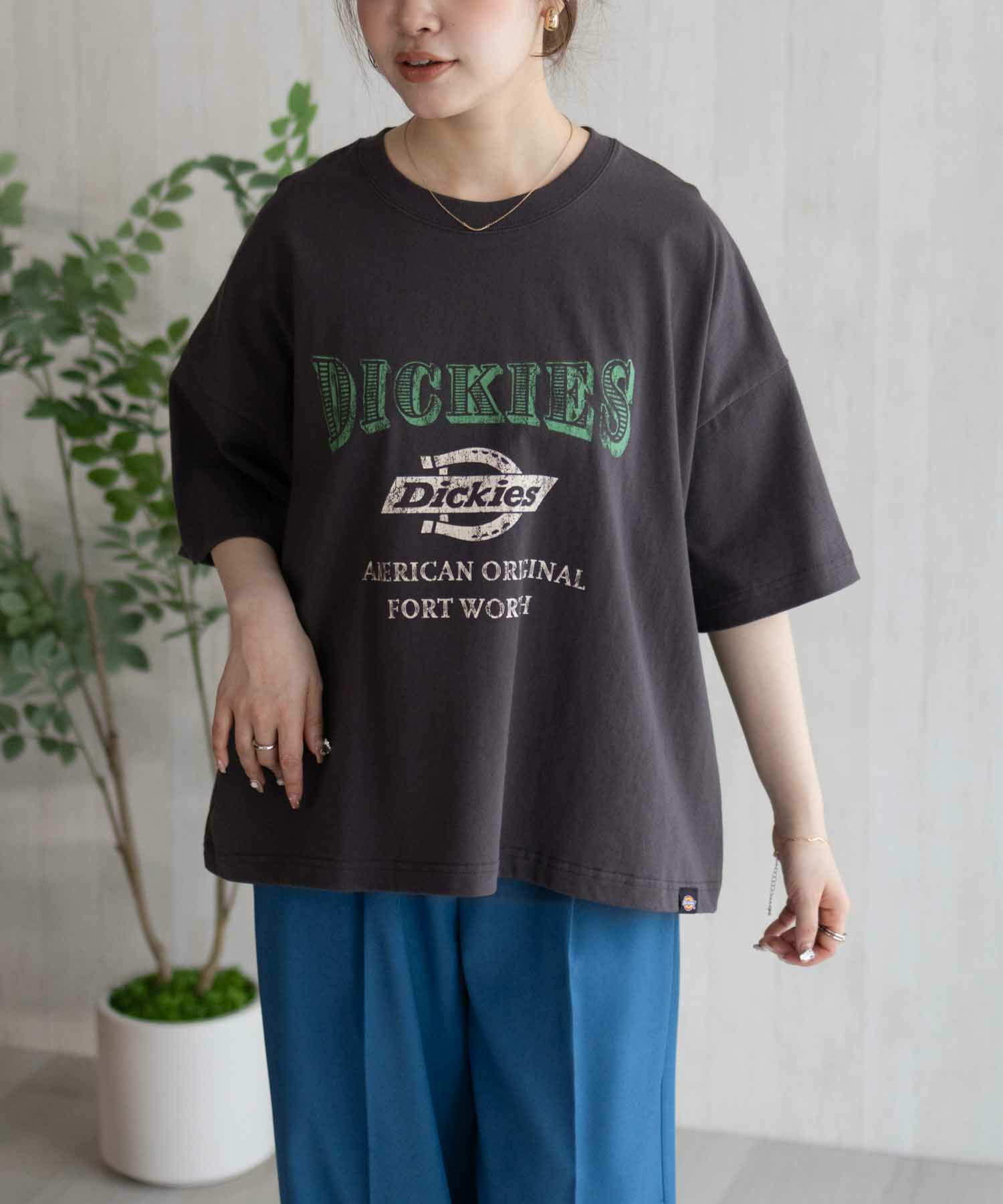 Dickies バイオ加工カレッジTシャツ レディース メール便 対応商品商品画像-10